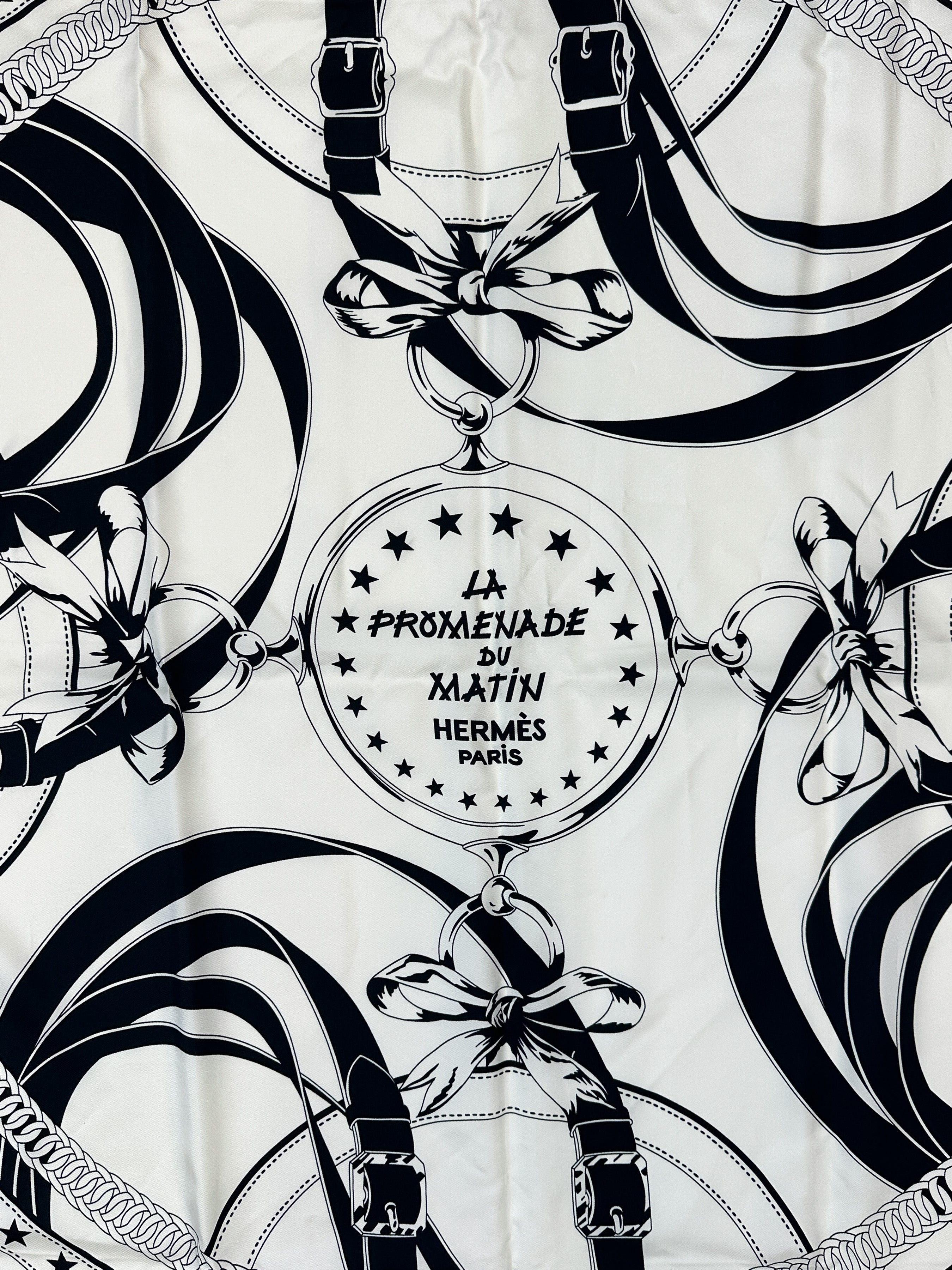 Hermès La Promenade du Matin Bandana Double Face Silk 140