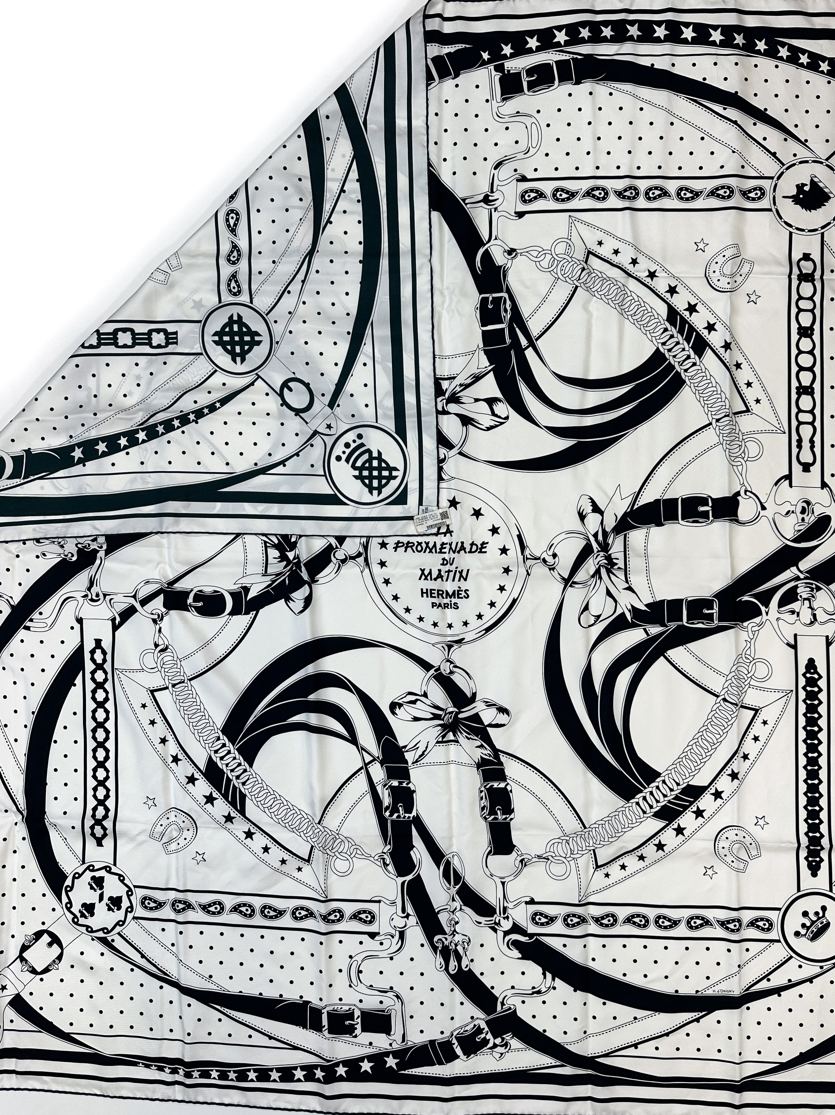 Hermès La Promenade du Matin Bandana Double Face Silk 140