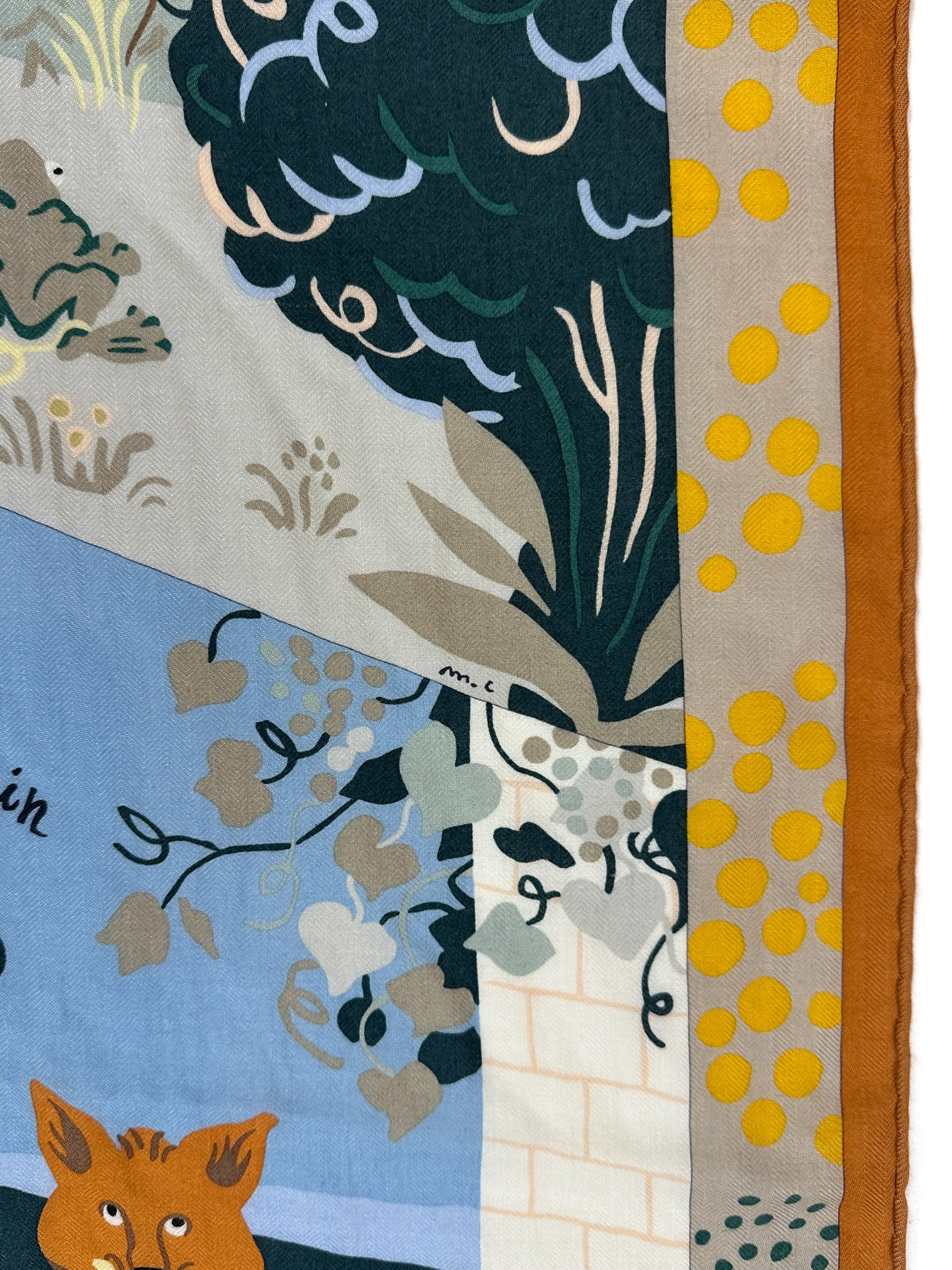Hermès Le Livre d'Esope Cashmere Silk 140