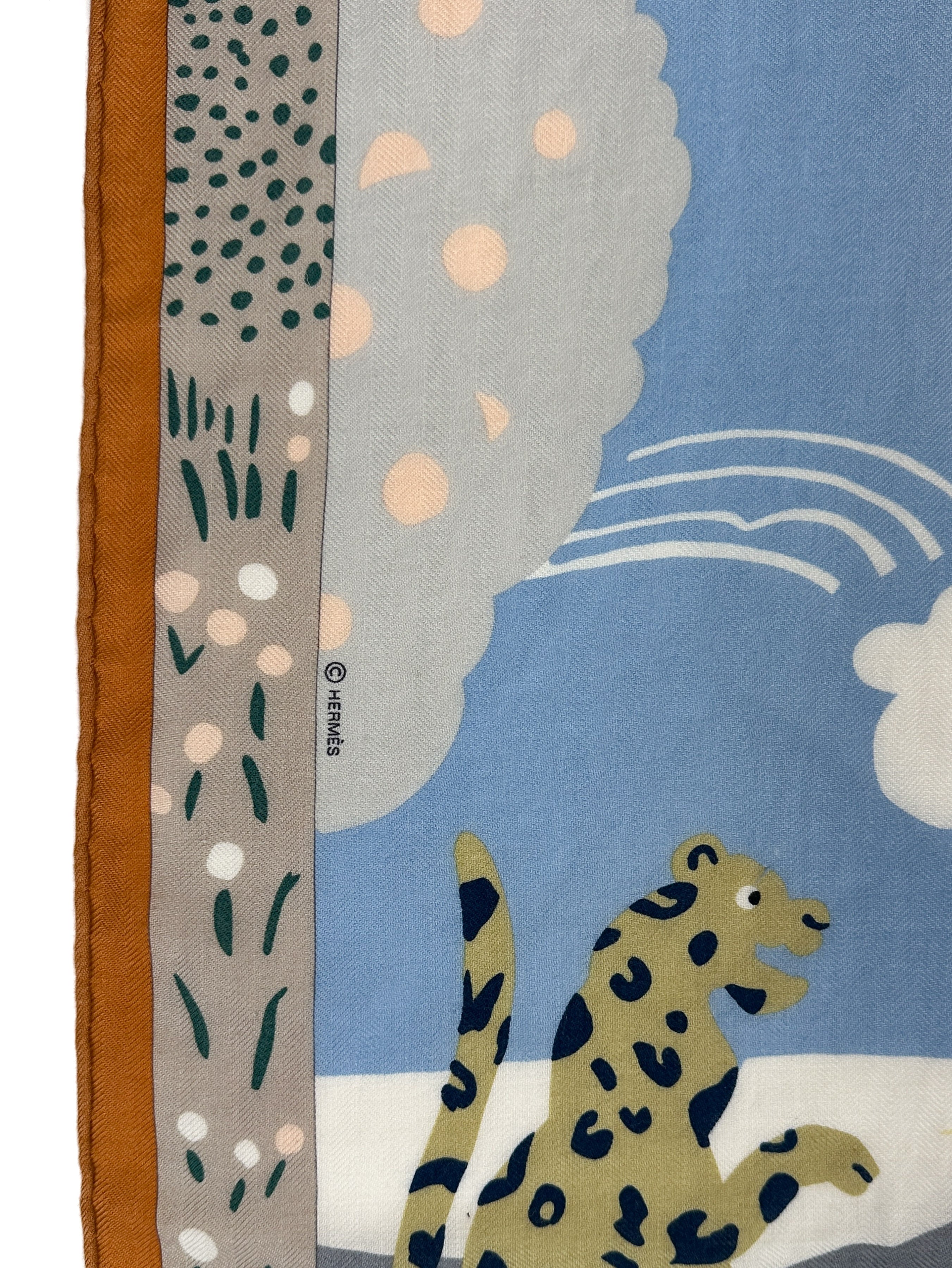 Hermès Le Livre d'Esope Cashmere Silk 140