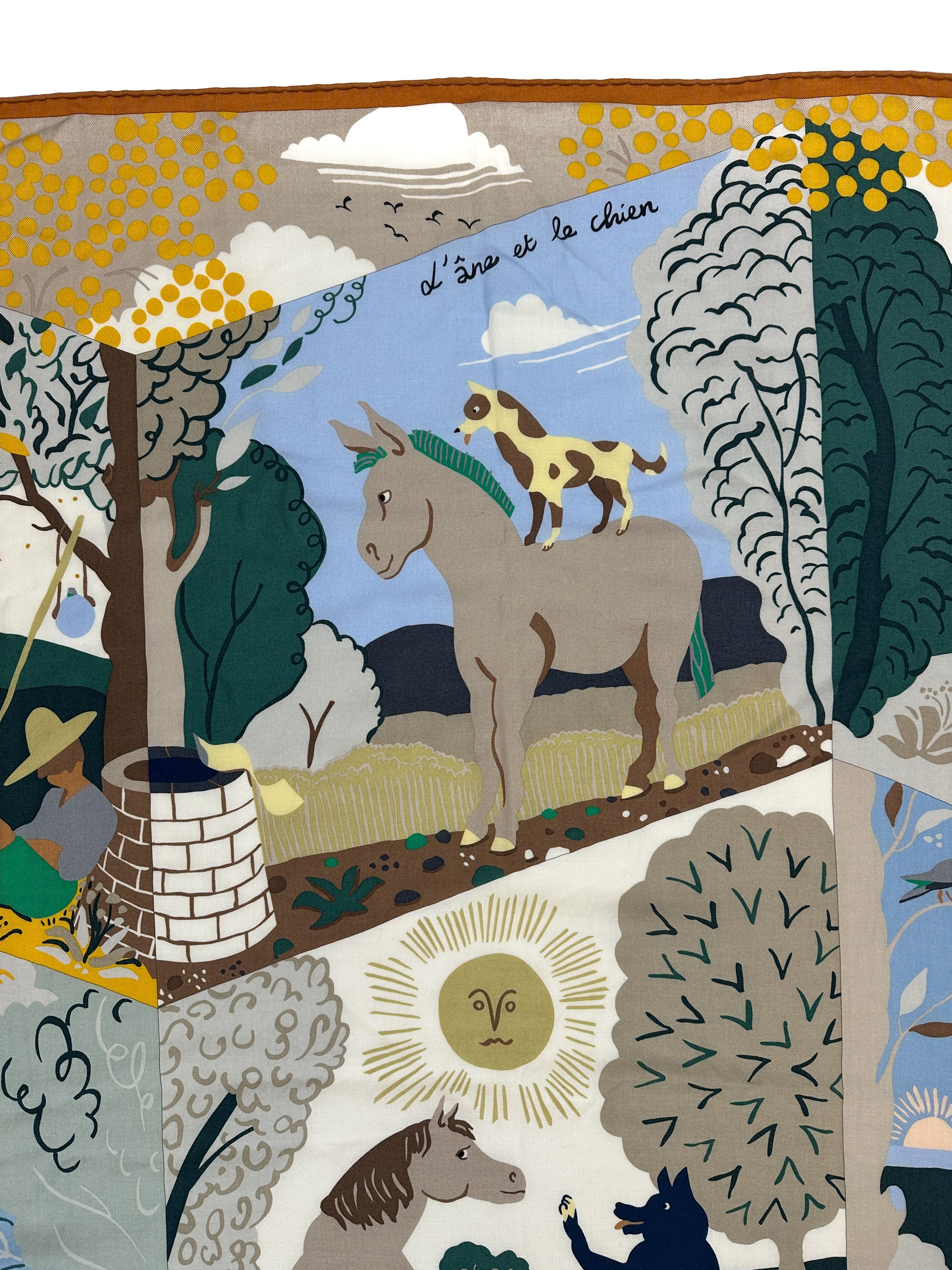 Hermès Le Livre d'Esope Cashmere Silk 140