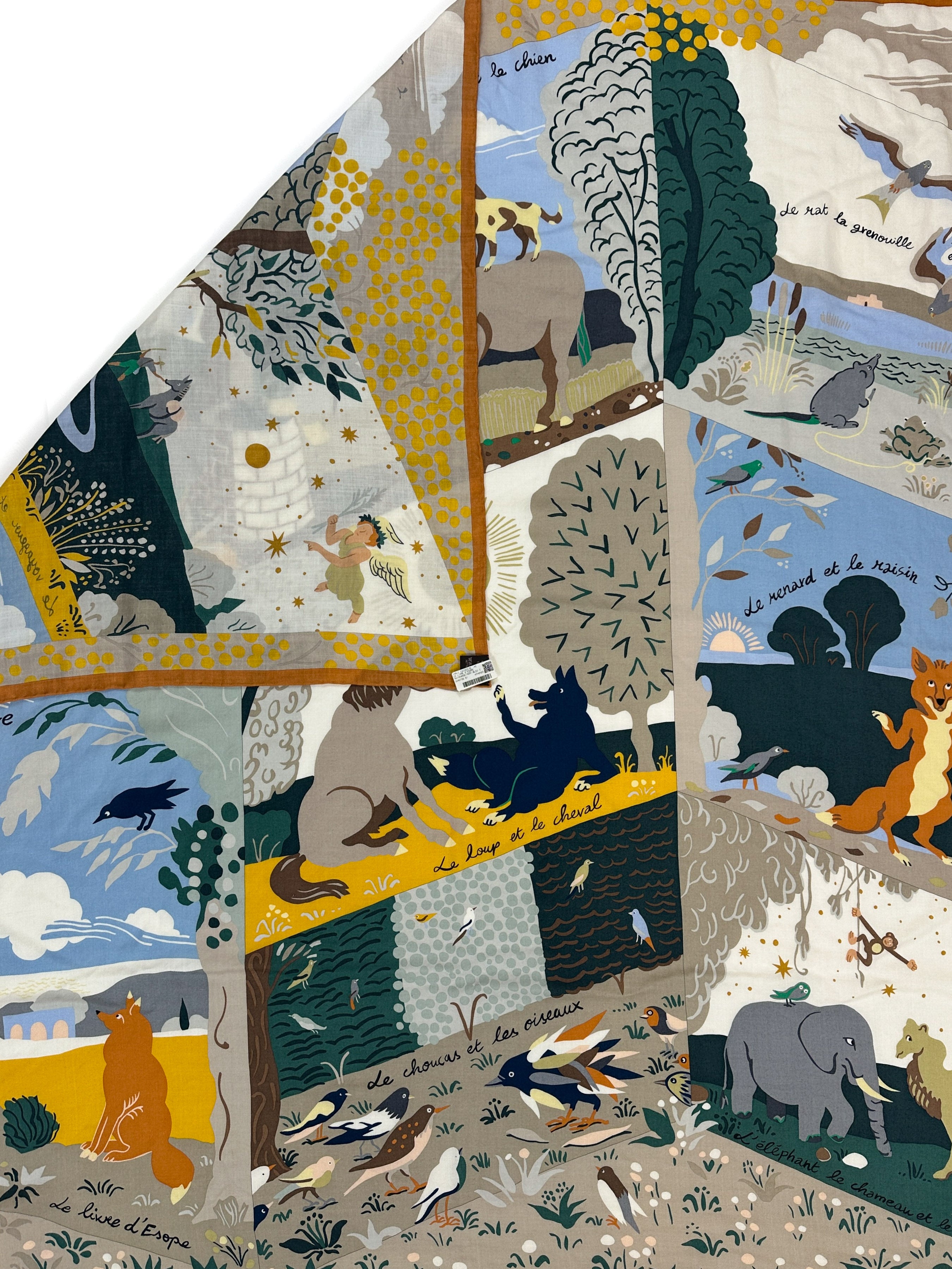 Hermès Le Livre d'Esope Cashmere Silk 140