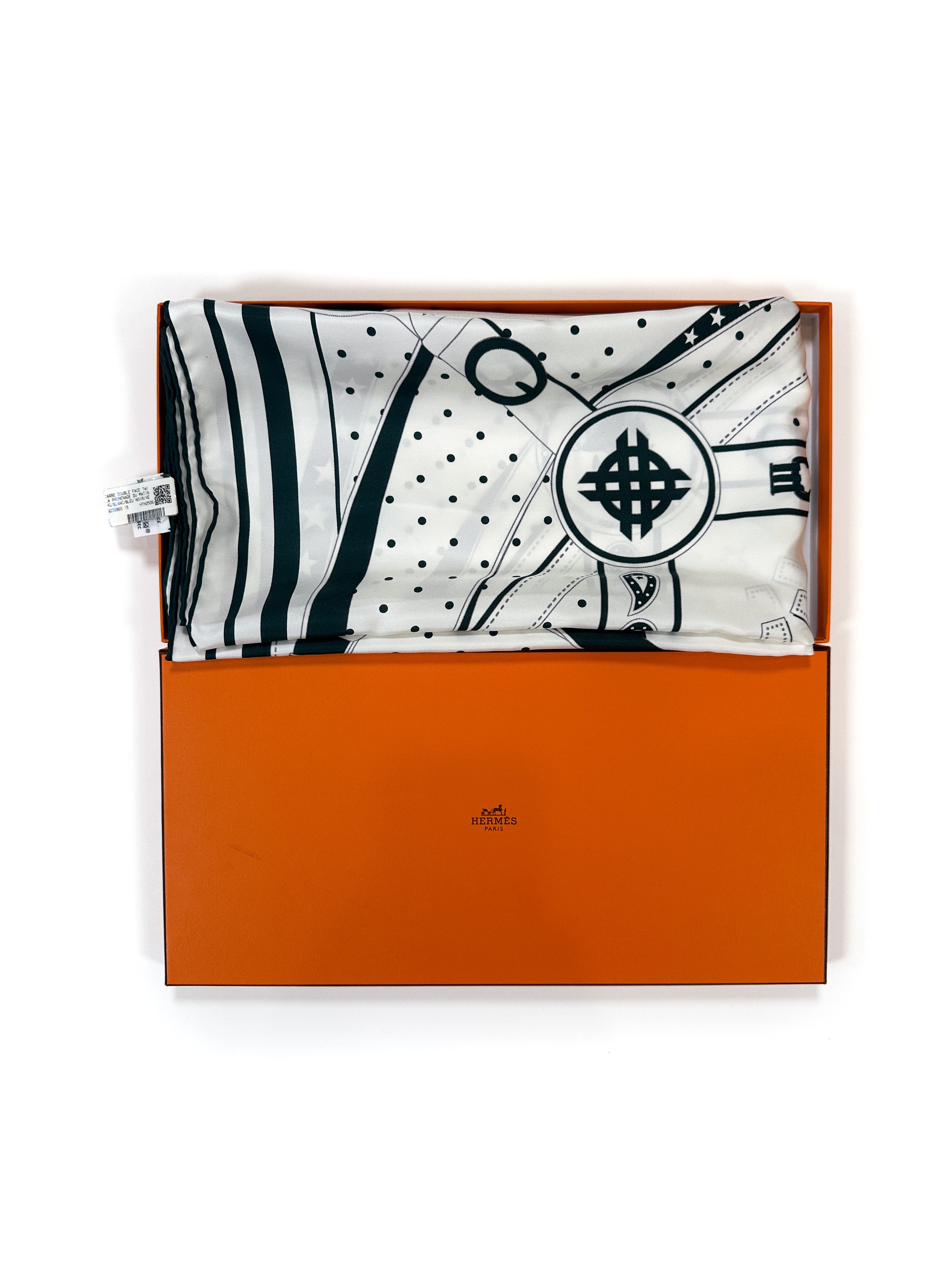 Hermès La Promenade du Matin Bandana Double Face Silk 140