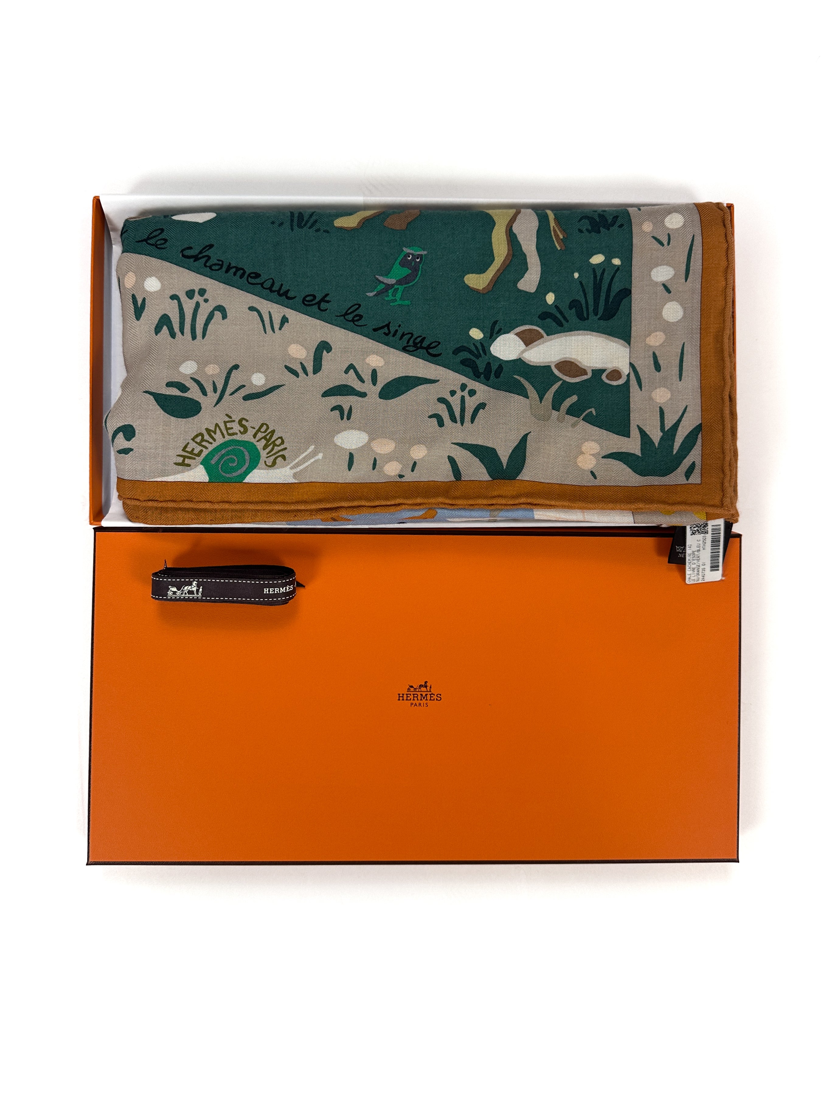 Hermès Le Livre d'Esope Cashmere Silk 140