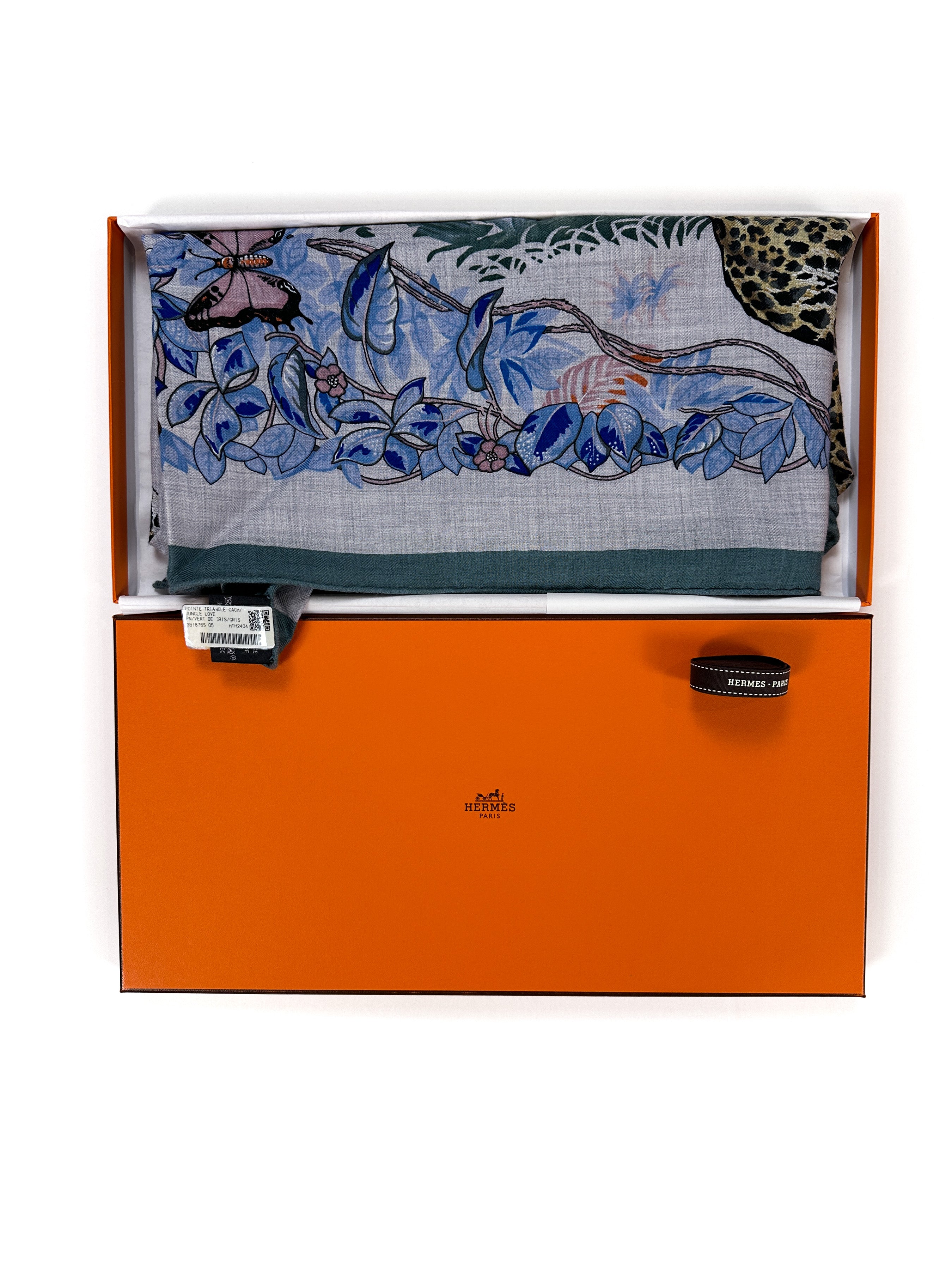 Hermès Jungle Love Cashmere Silk Giant Triangle
