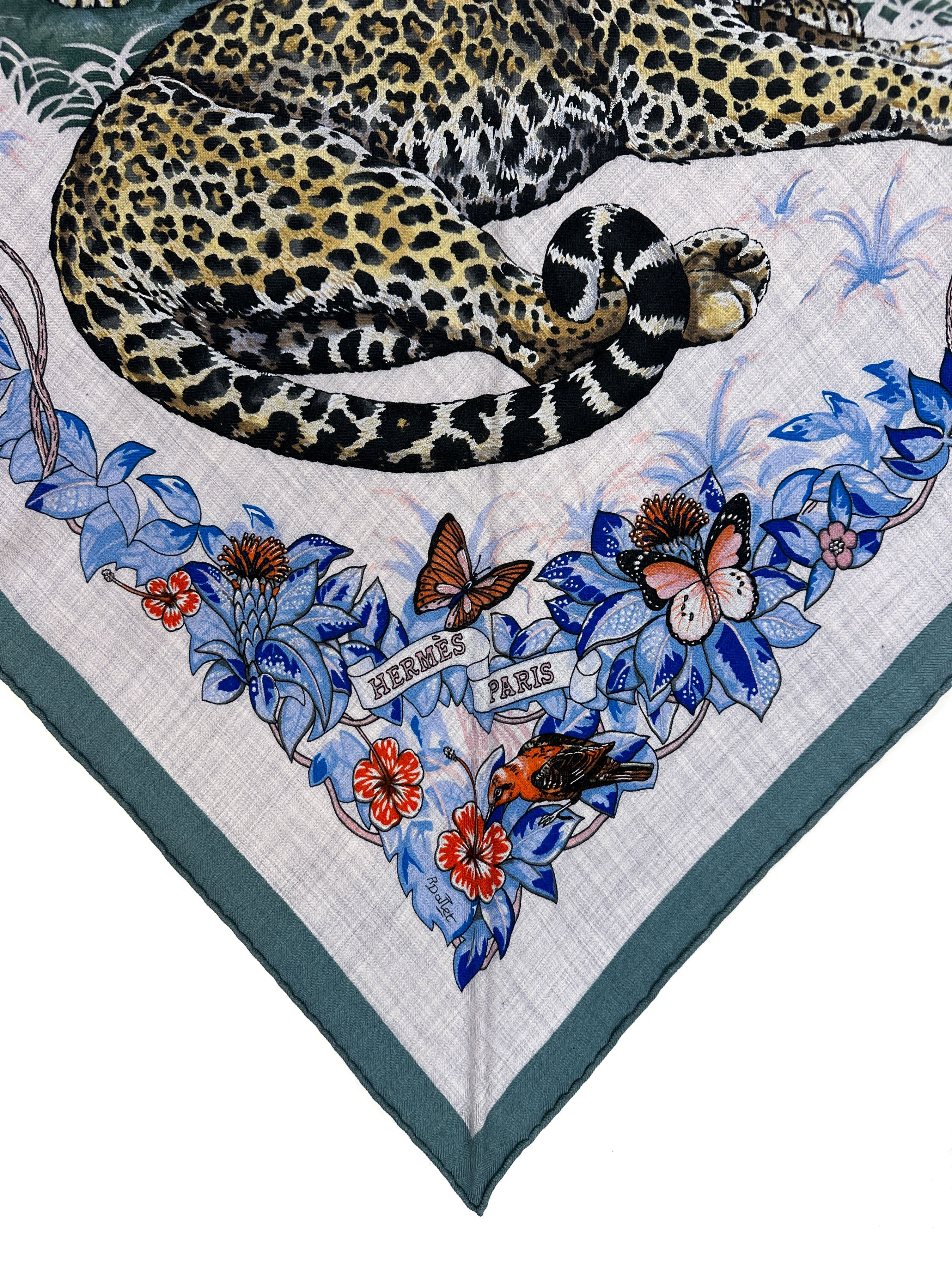 Hermès Jungle Love Cashmere Silk Giant Triangle