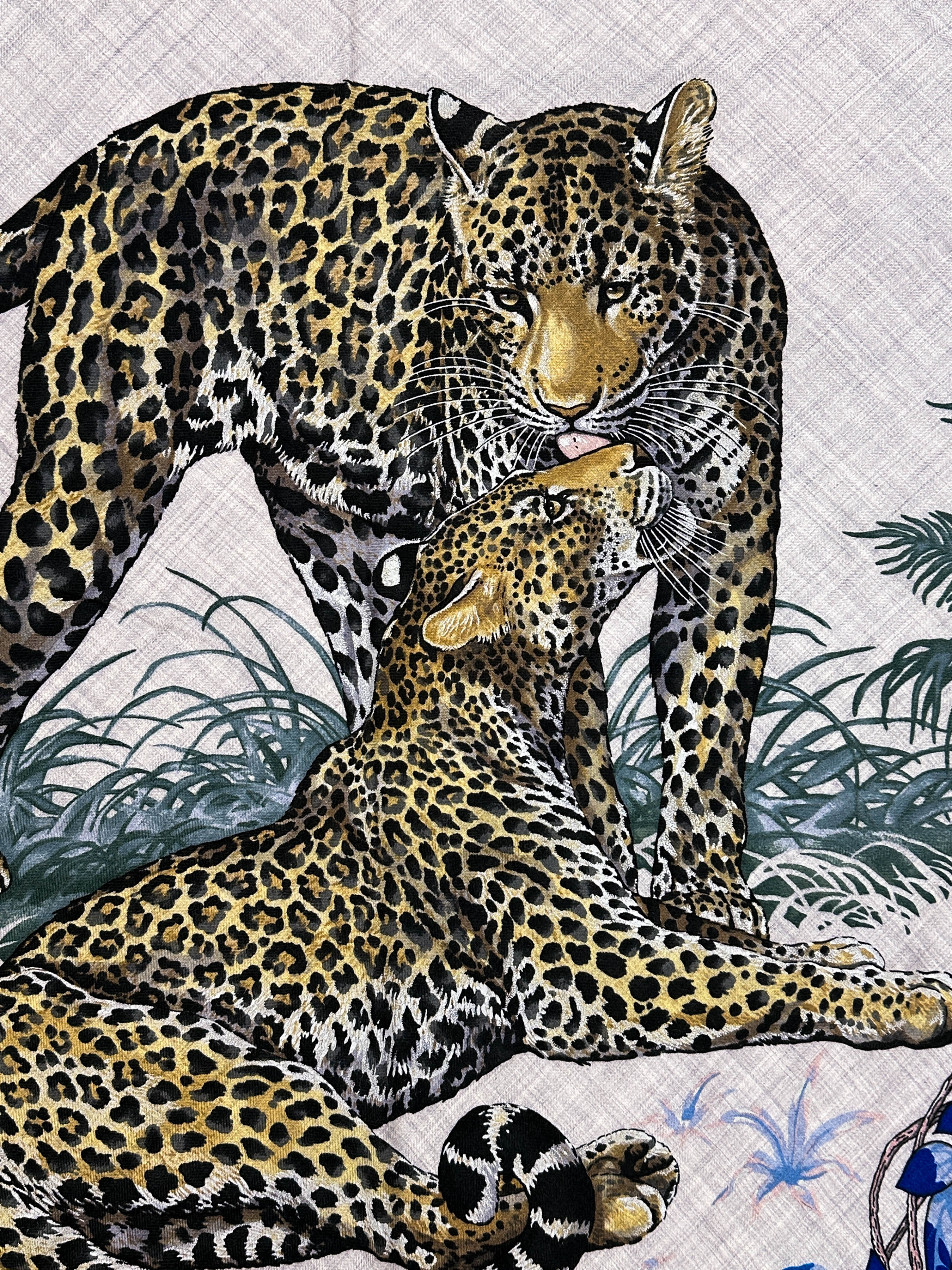 Hermès Jungle Love Cashmere Silk Giant Triangle