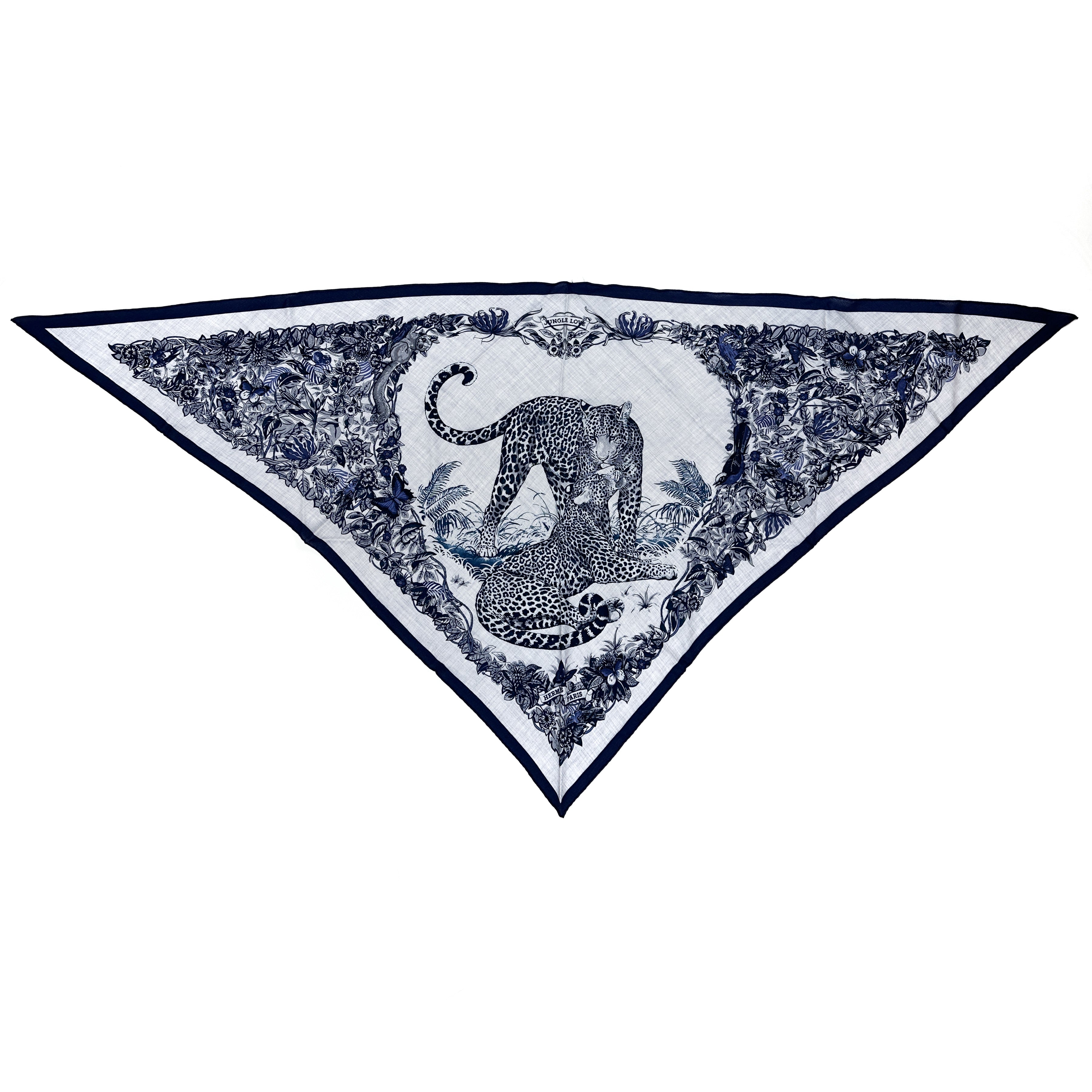 Hermès Jungle Love Cashmere Silk Giant Triangle