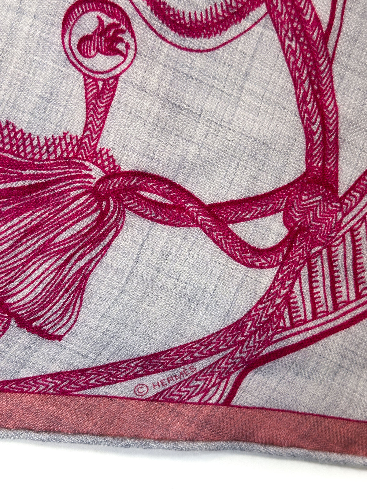 Hermès Zouaves et Dragons Cashmere Silk Losange