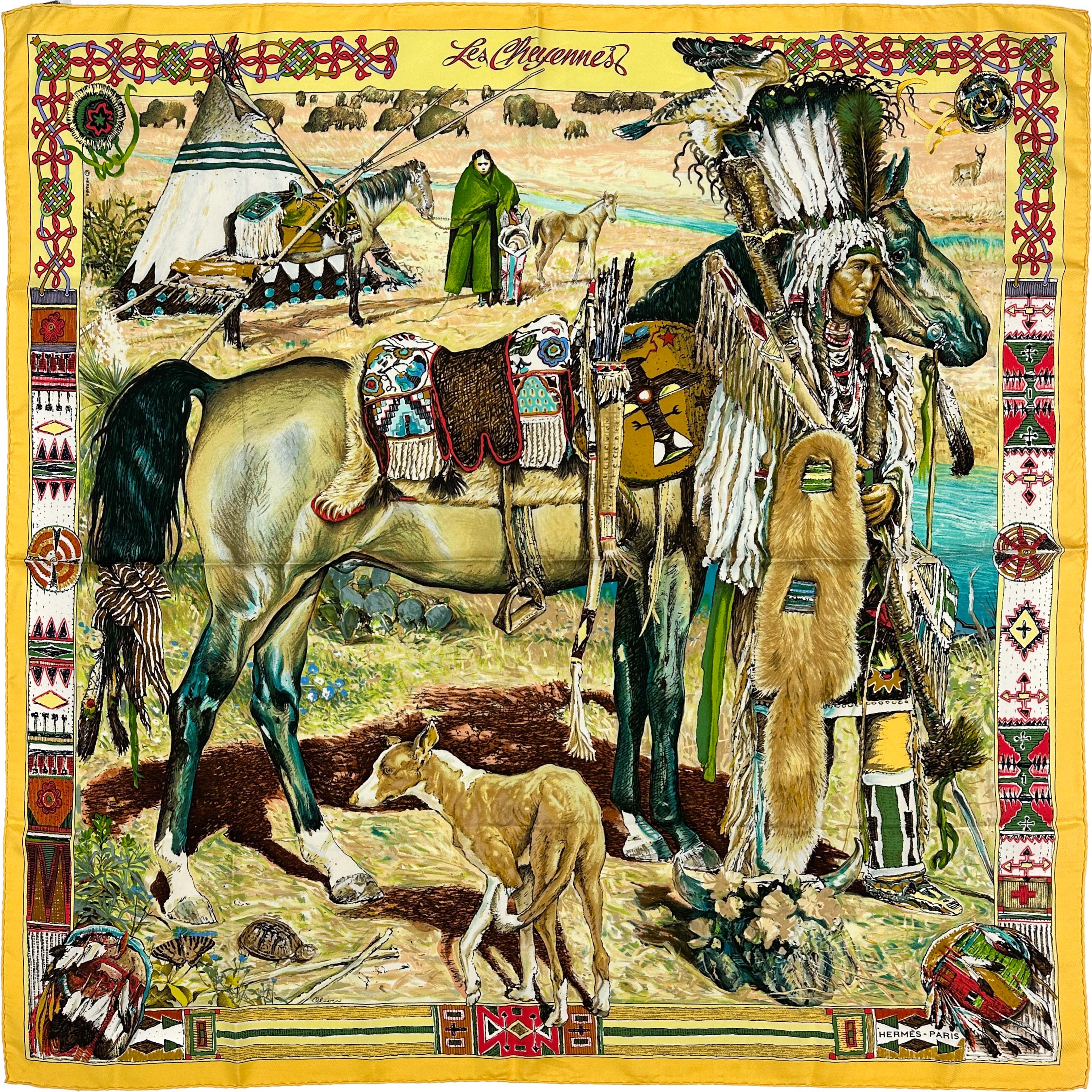 Hermès Les Cheyennes 90