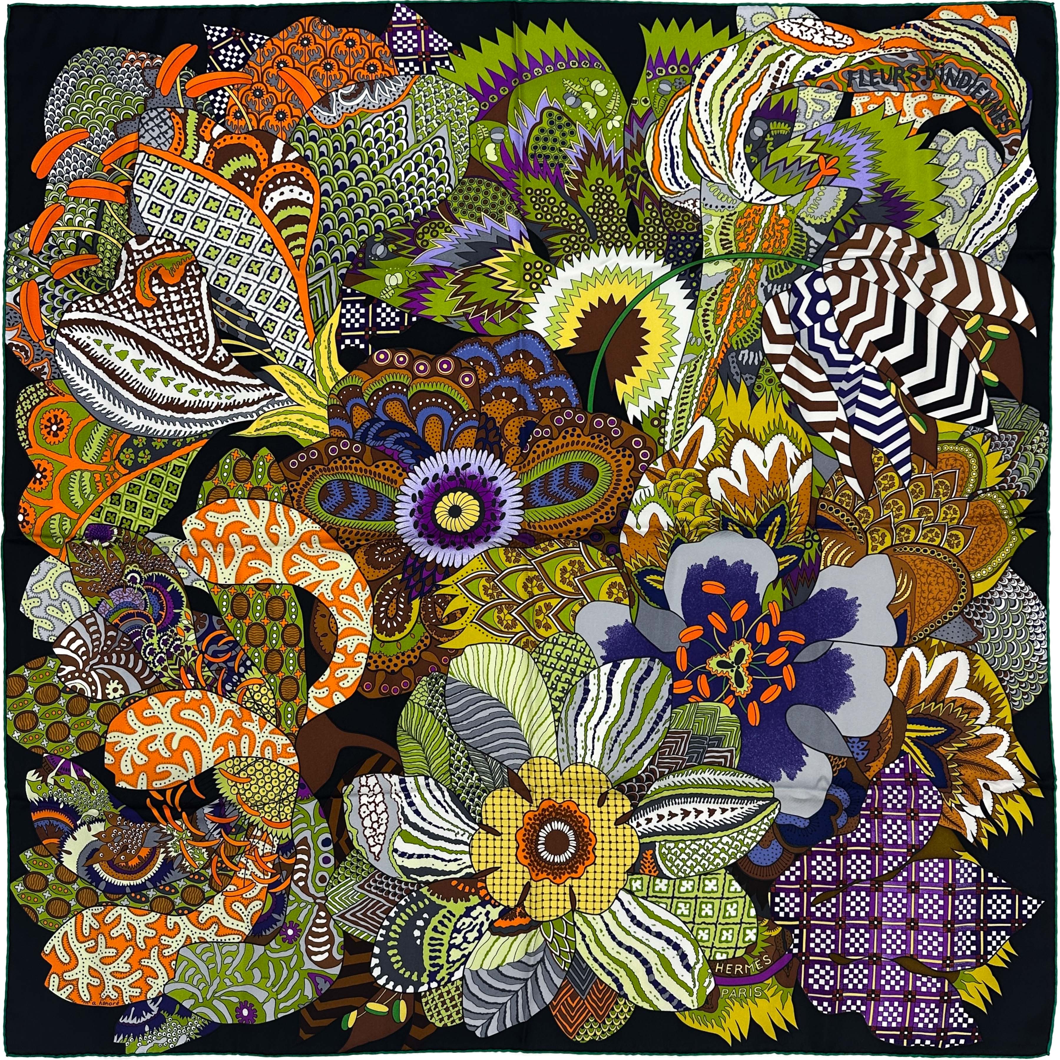 Hermès Fleurs d'Indiennes 90