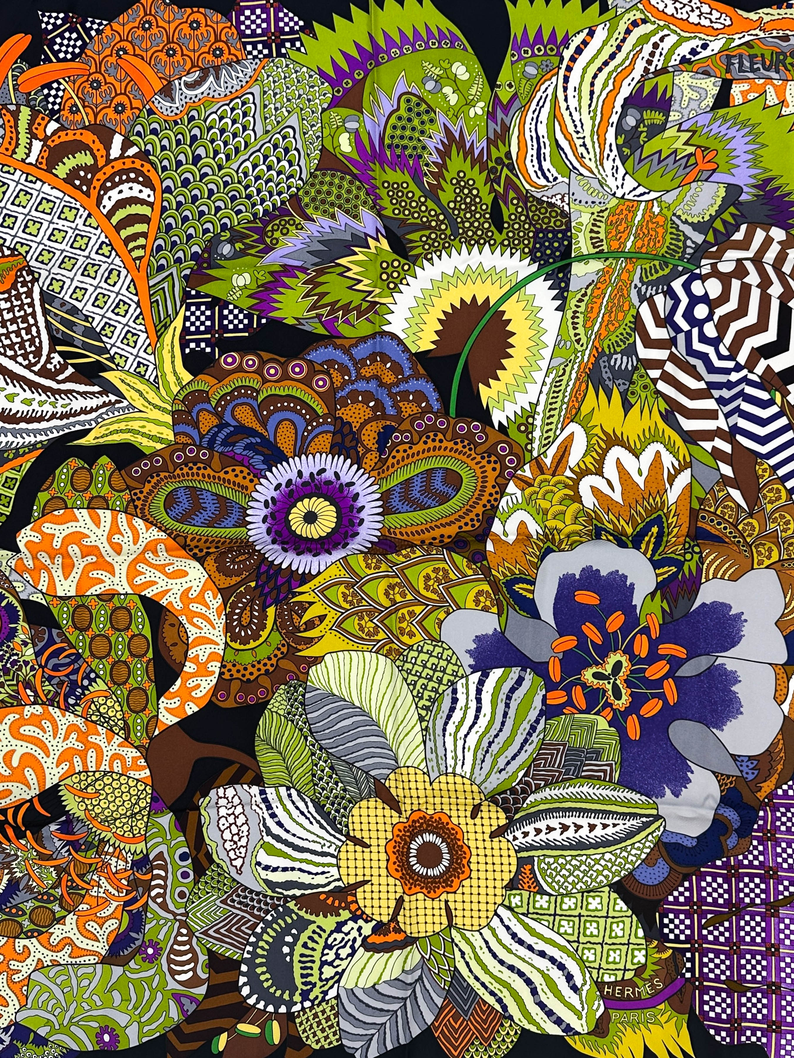 Hermès Fleurs d'Indiennes 90