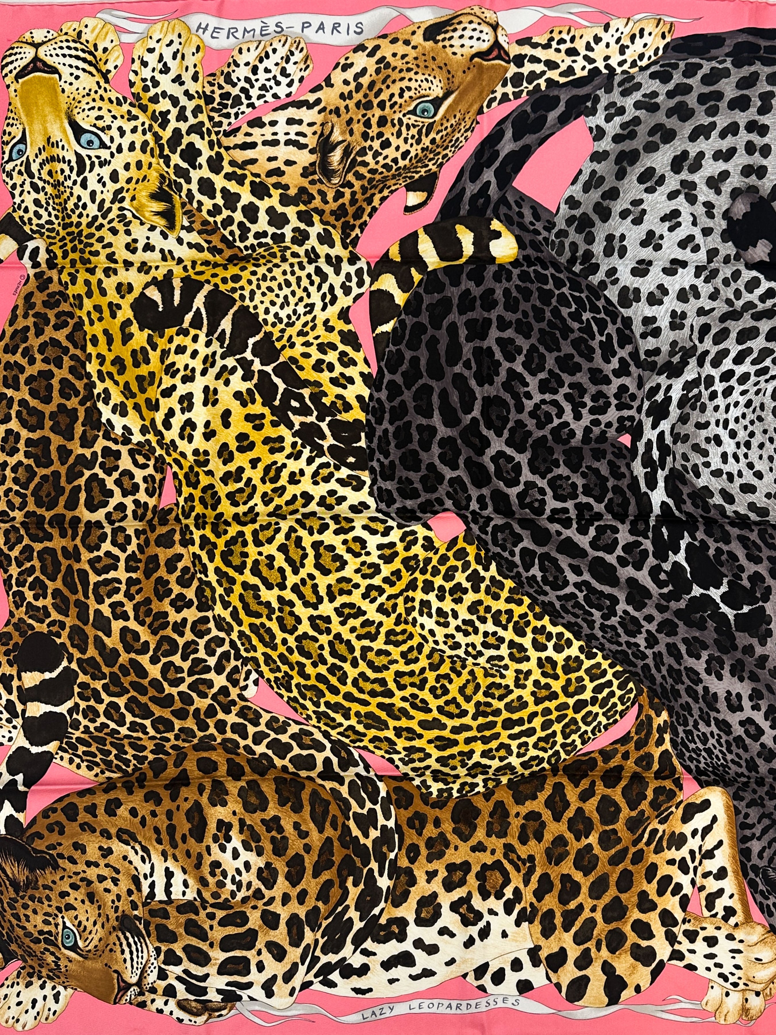 Hermès Lazy Leopardesses 90