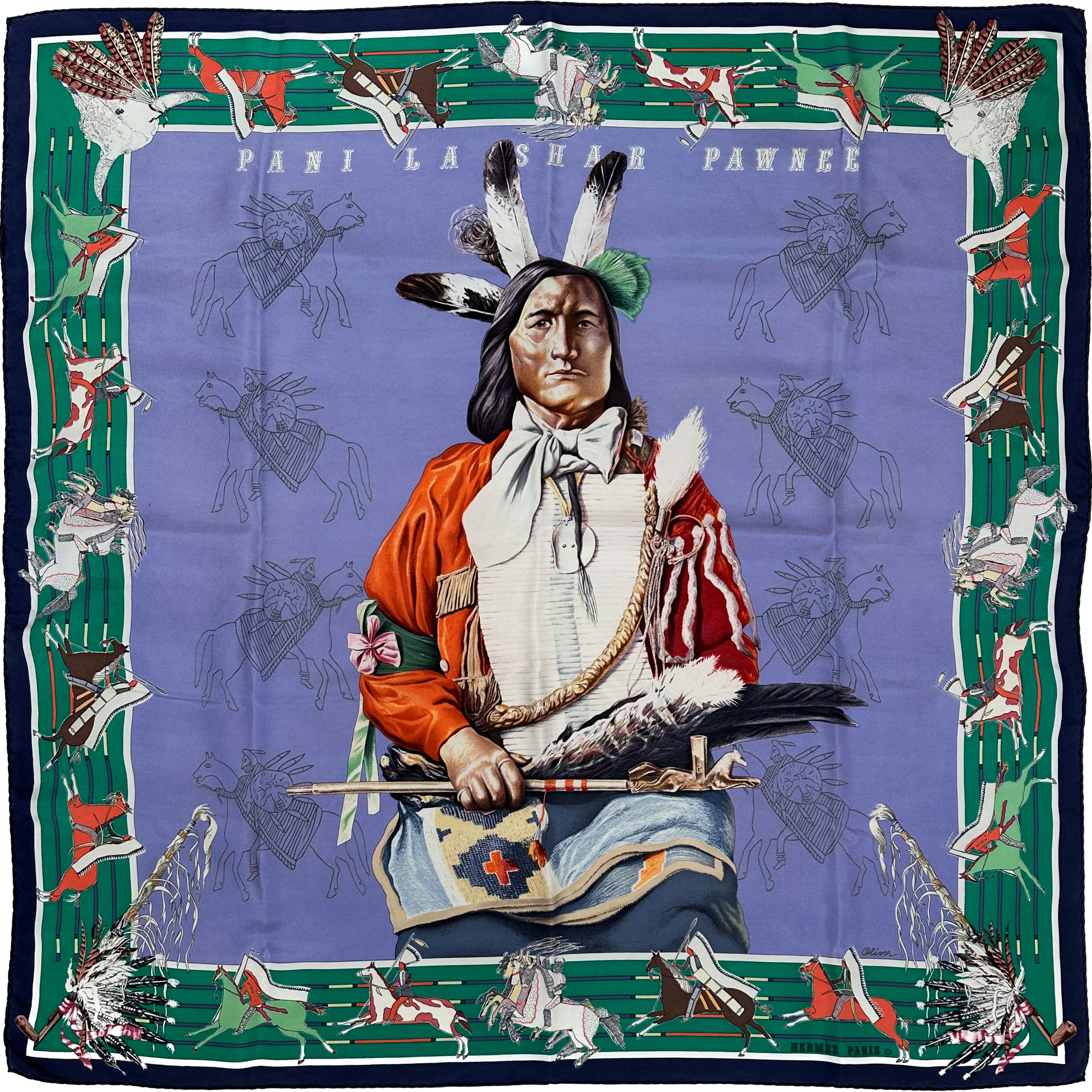 エルメス　HERMES　パウニー族の首長　Pani La Shar Pawnee Hermès Pani La Shar Pawnee 90