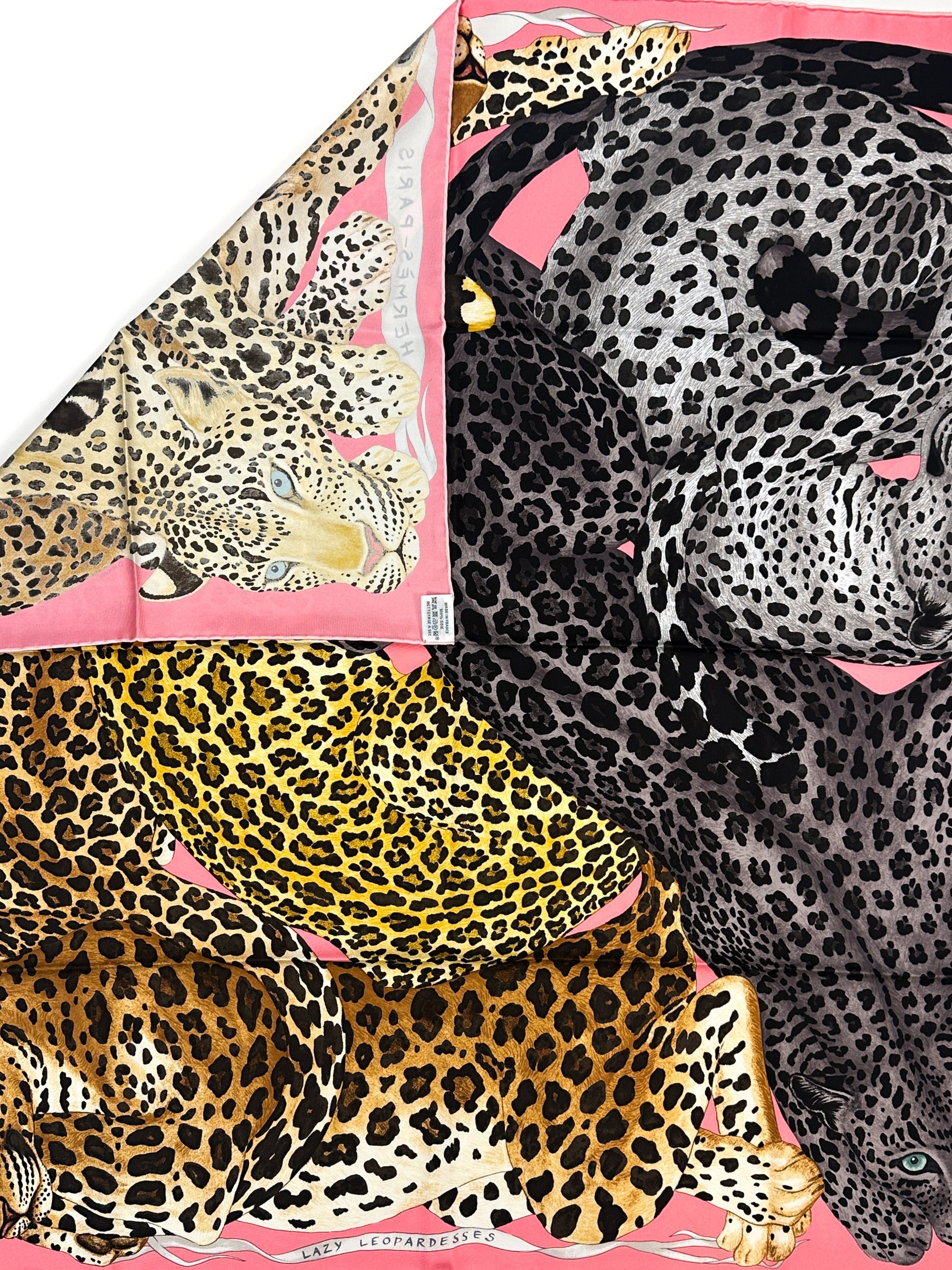 Hermès Lazy Leopardesses 90