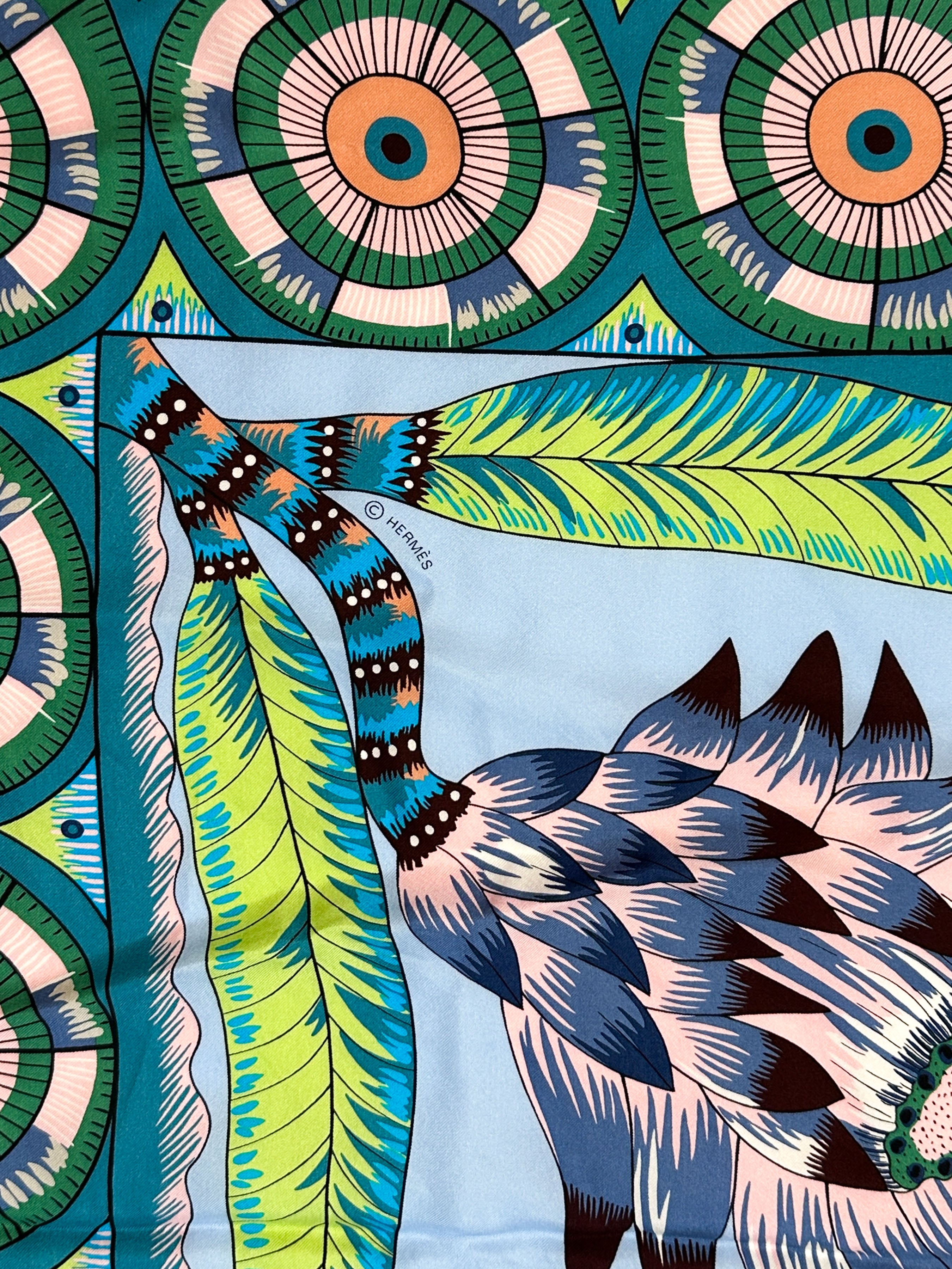 Hermès The Savana Dance Wash Silk 140