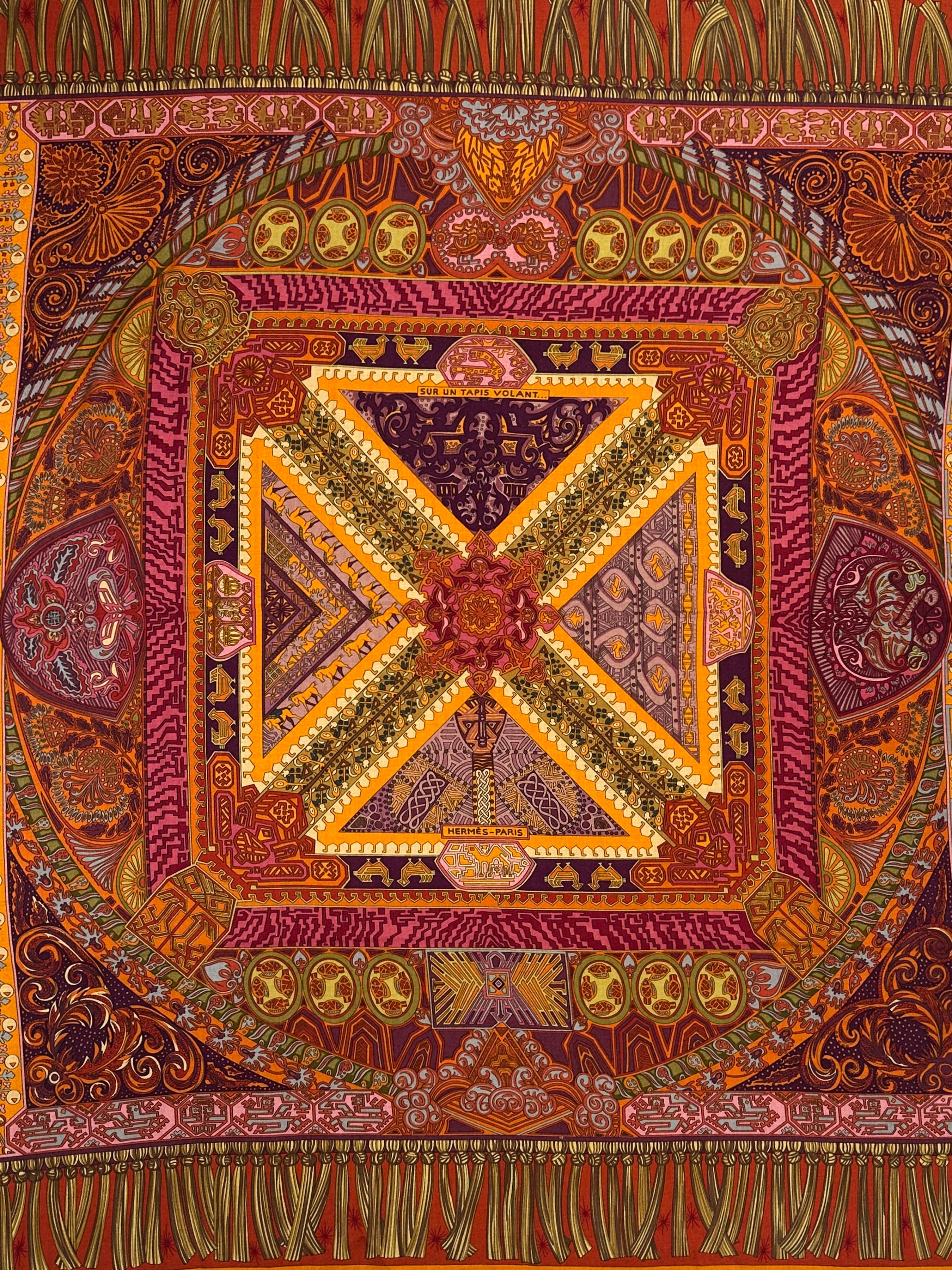 Hermès Sur un Tapis Volant Cashmere Silk 140