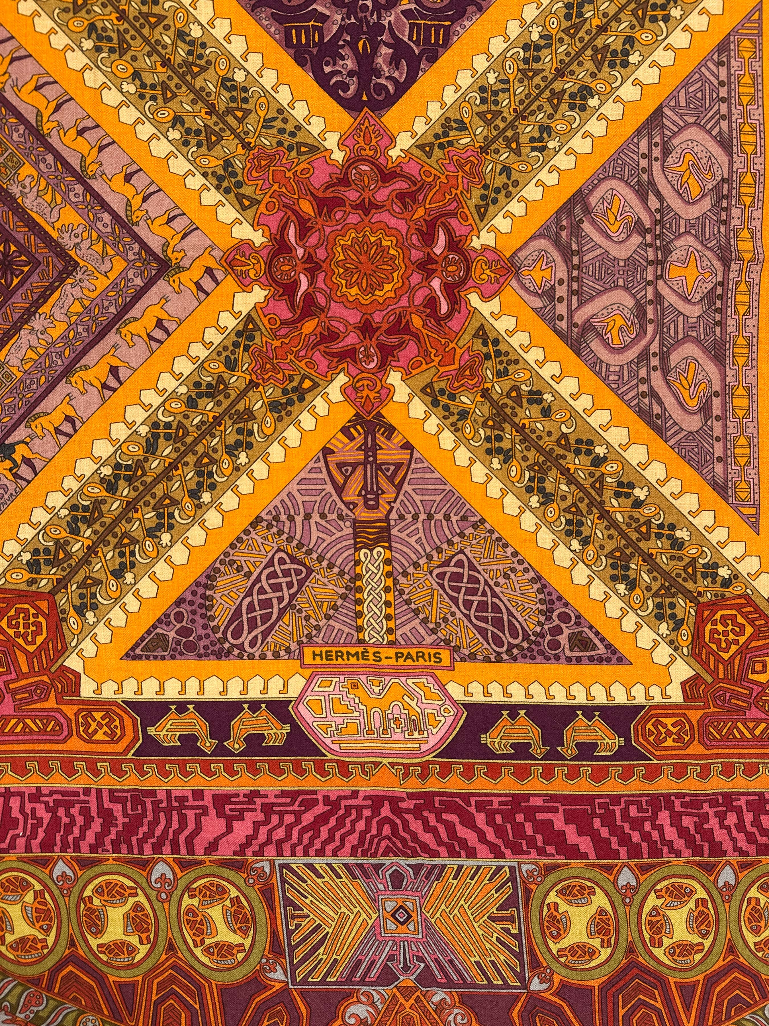 Hermès Sur un Tapis Volant Cashmere Silk 140