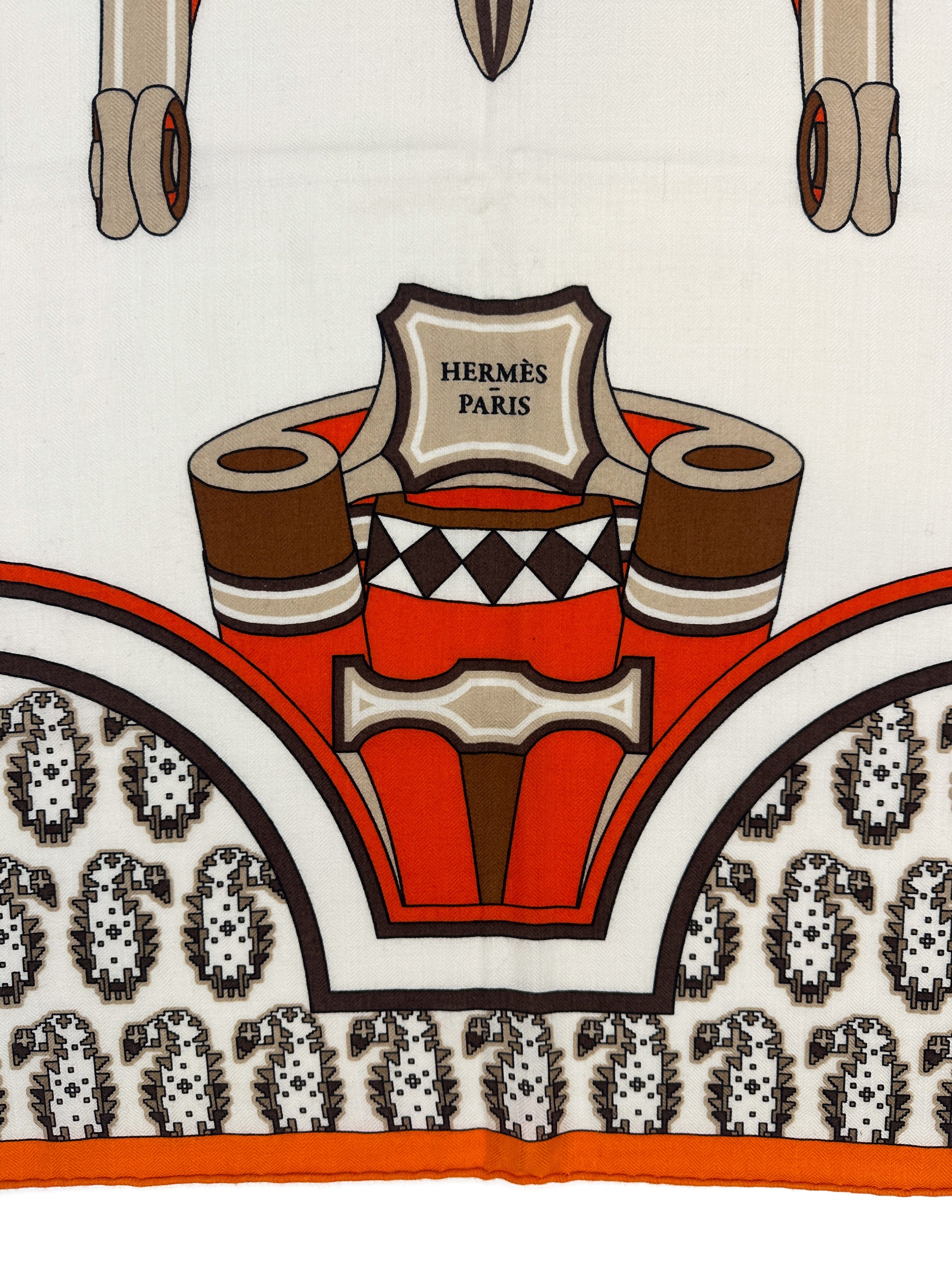 Hermès Les Roues de Phaéton Cashmere Silk 140