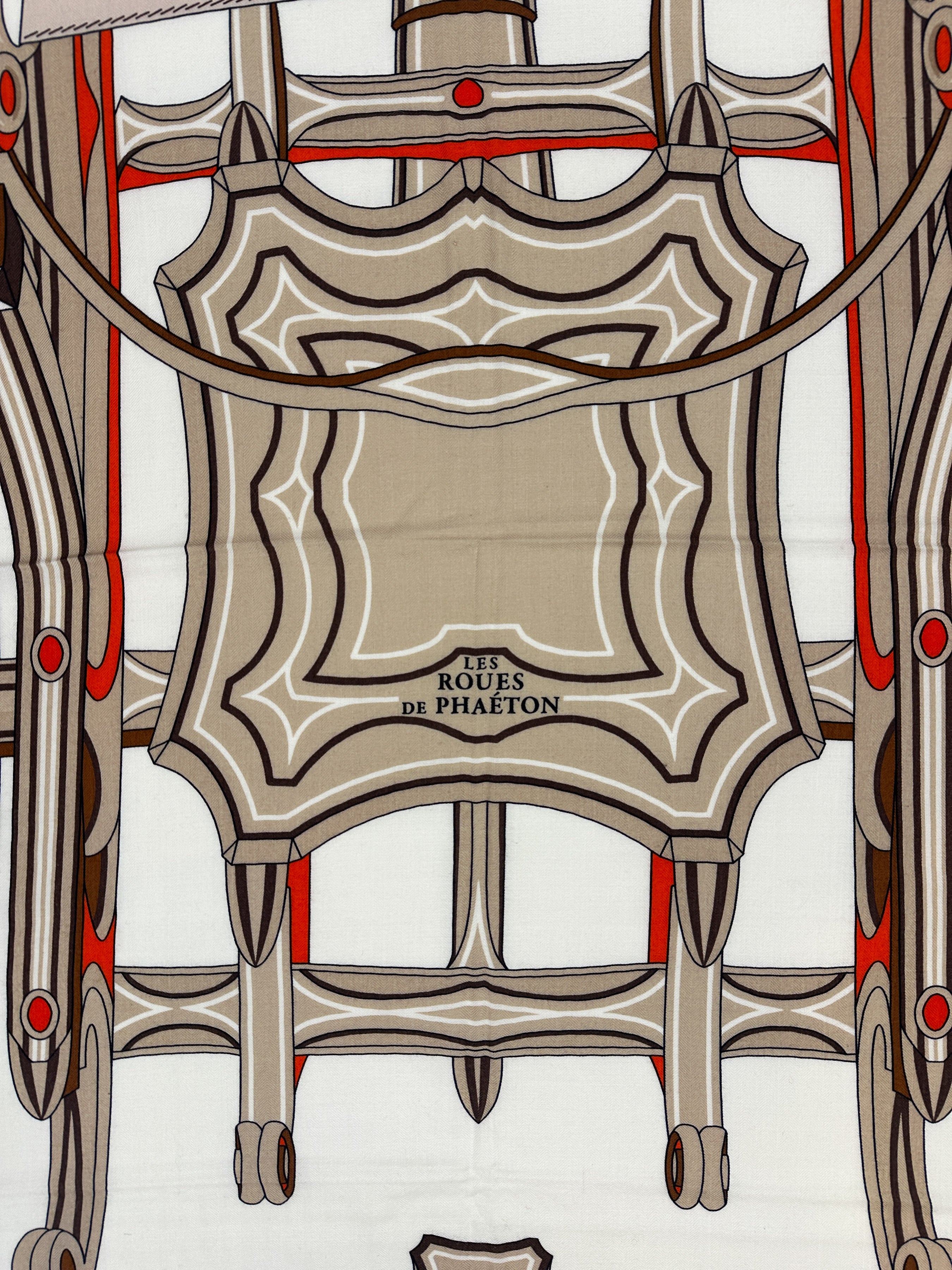Hermès Les Roues de Phaéton Cashmere Silk 140