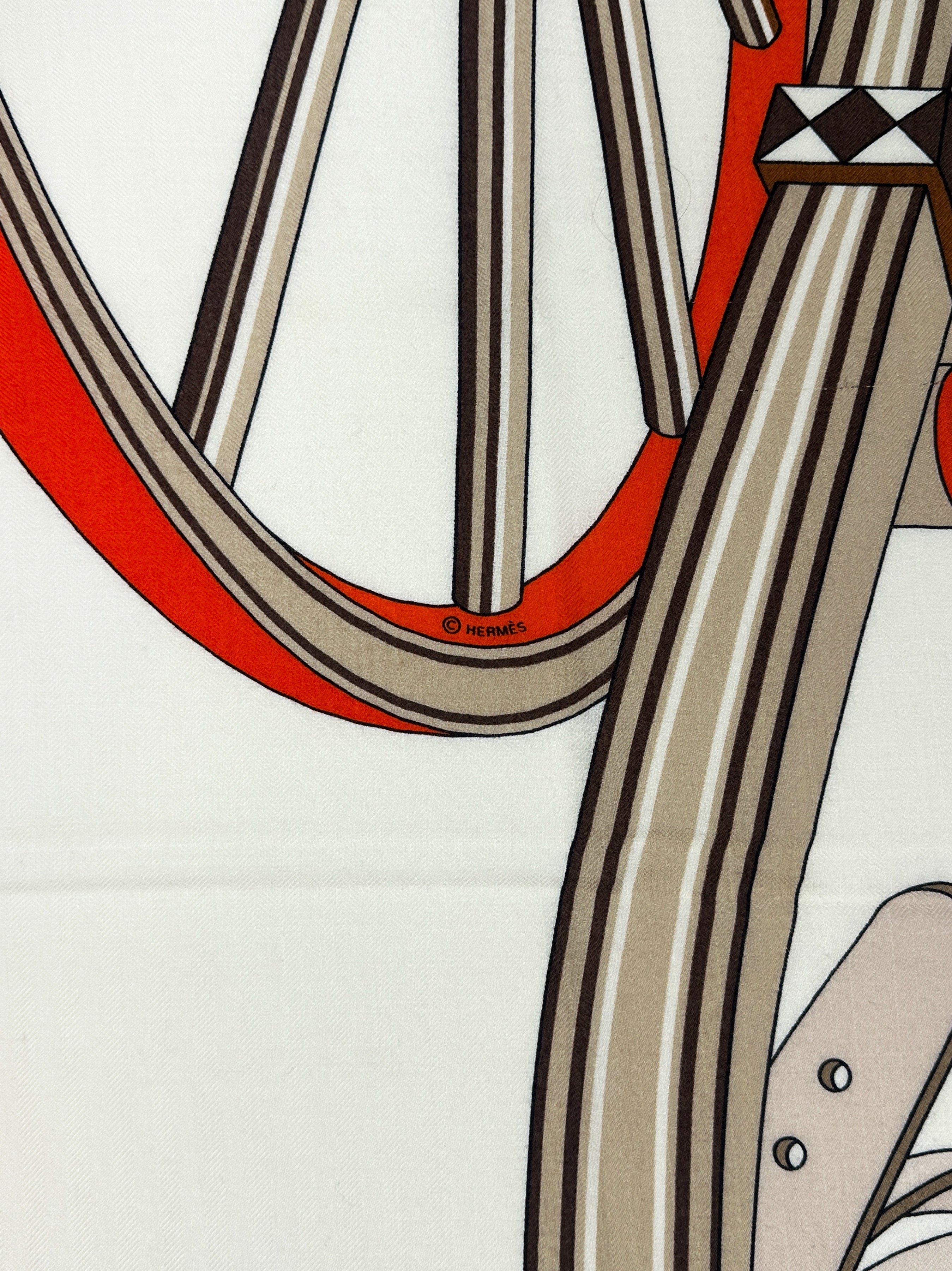 Hermès Les Roues de Phaéton Cashmere Silk 140