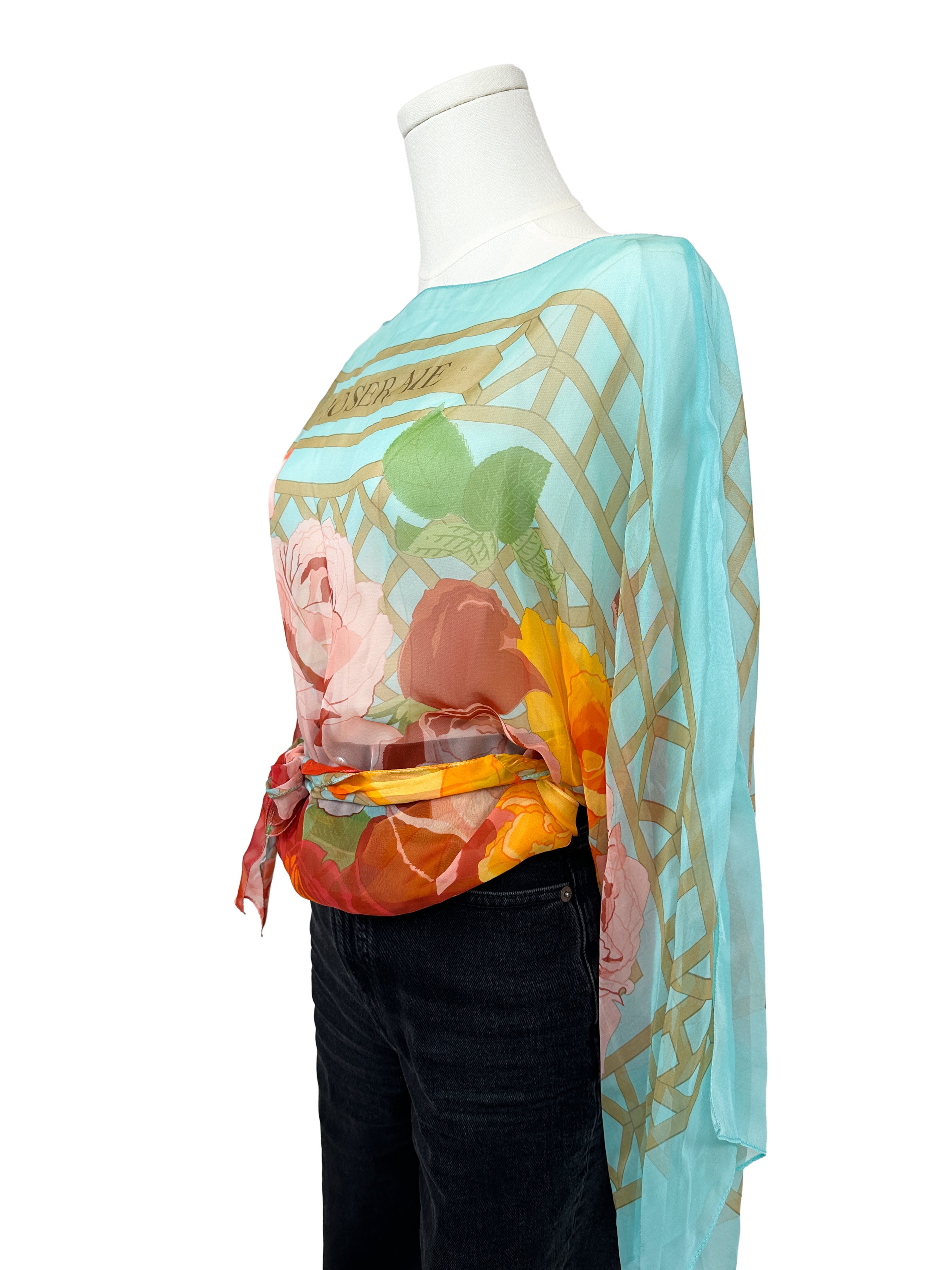 Hermès Roseraie Mousseline Top