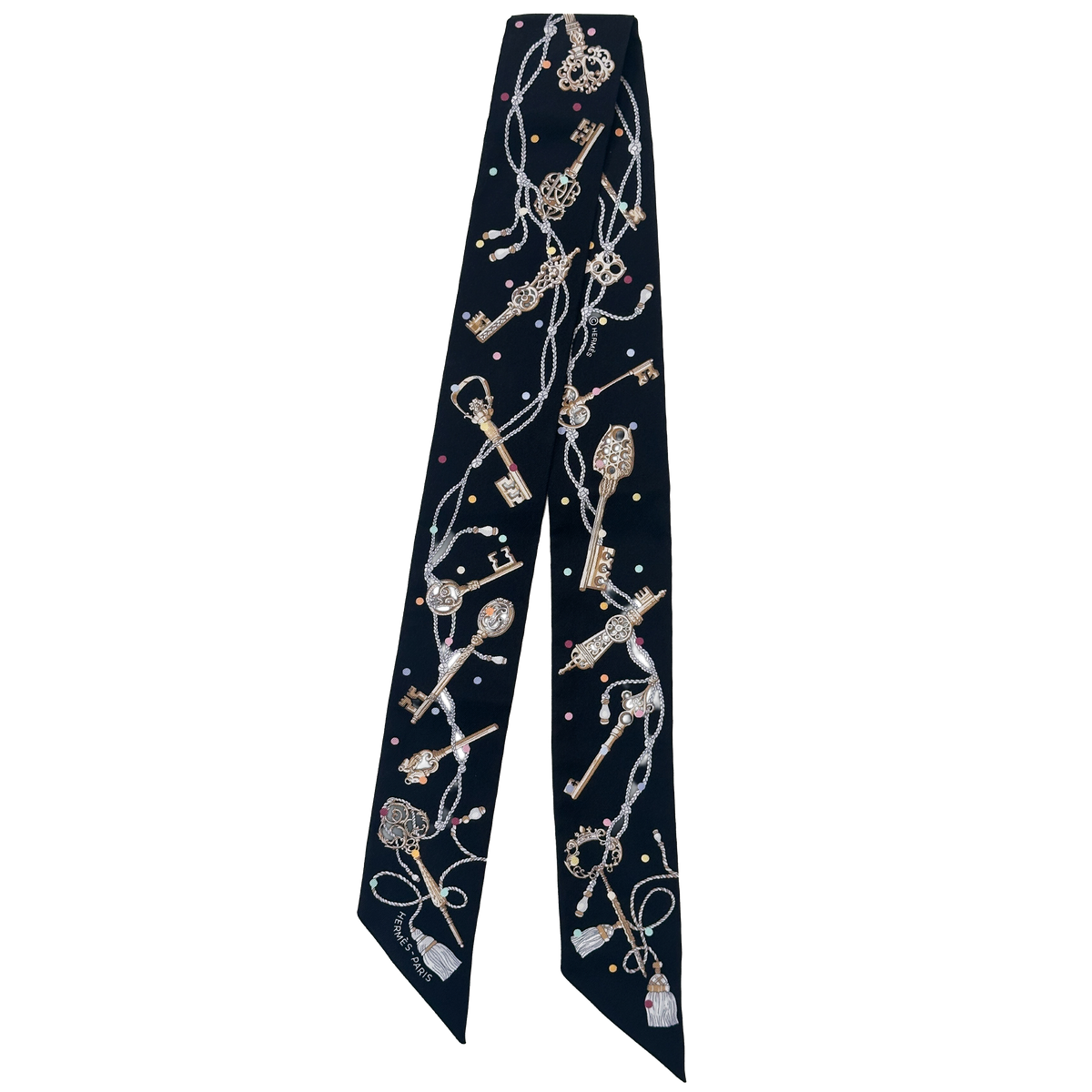 Hermès Les Cles au Pois Twilly