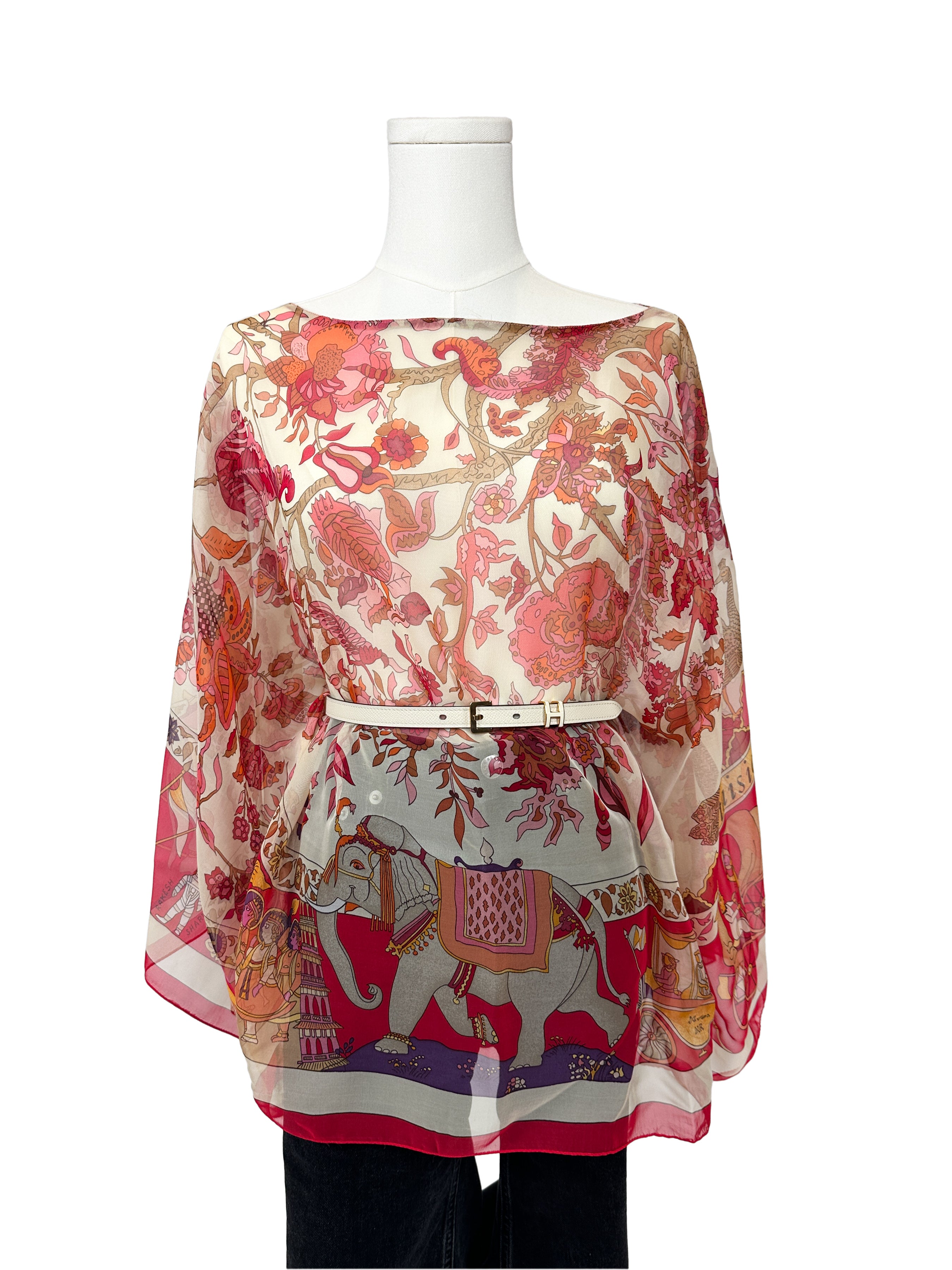 Hermès Fantaisies Indiennes Mousseline Top