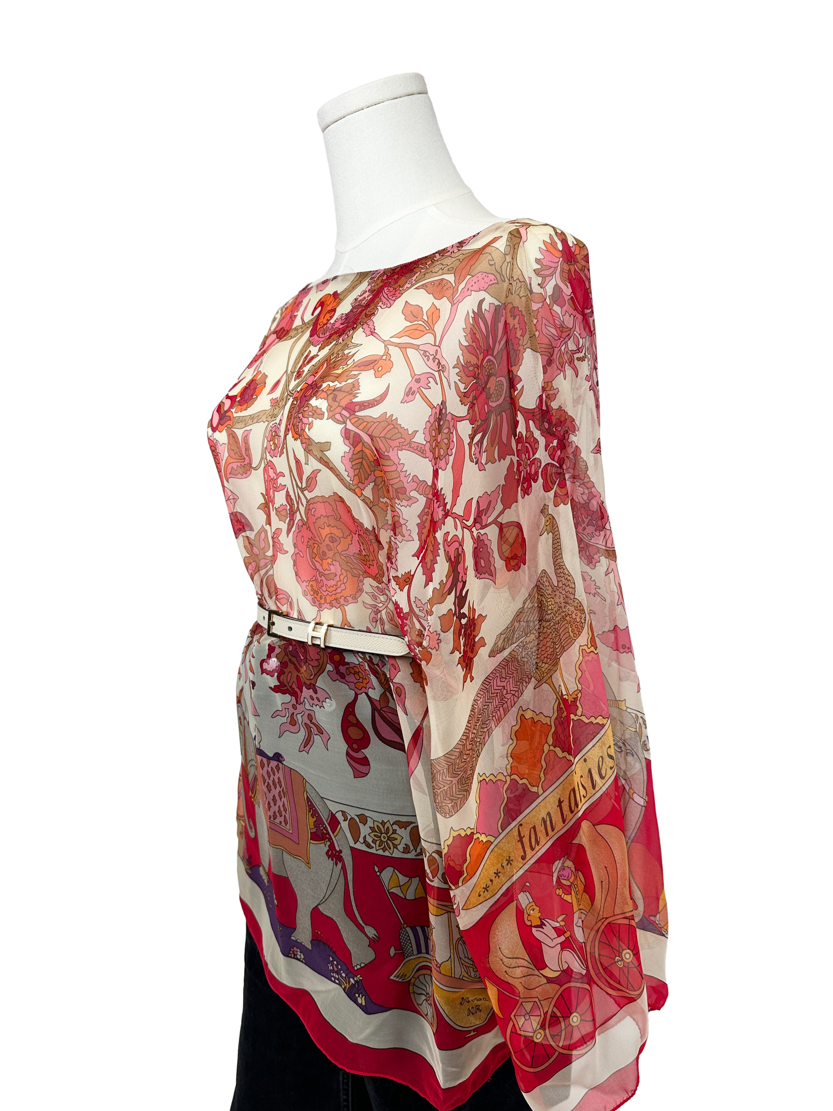 Hermès Fantaisies Indiennes Mousseline Top