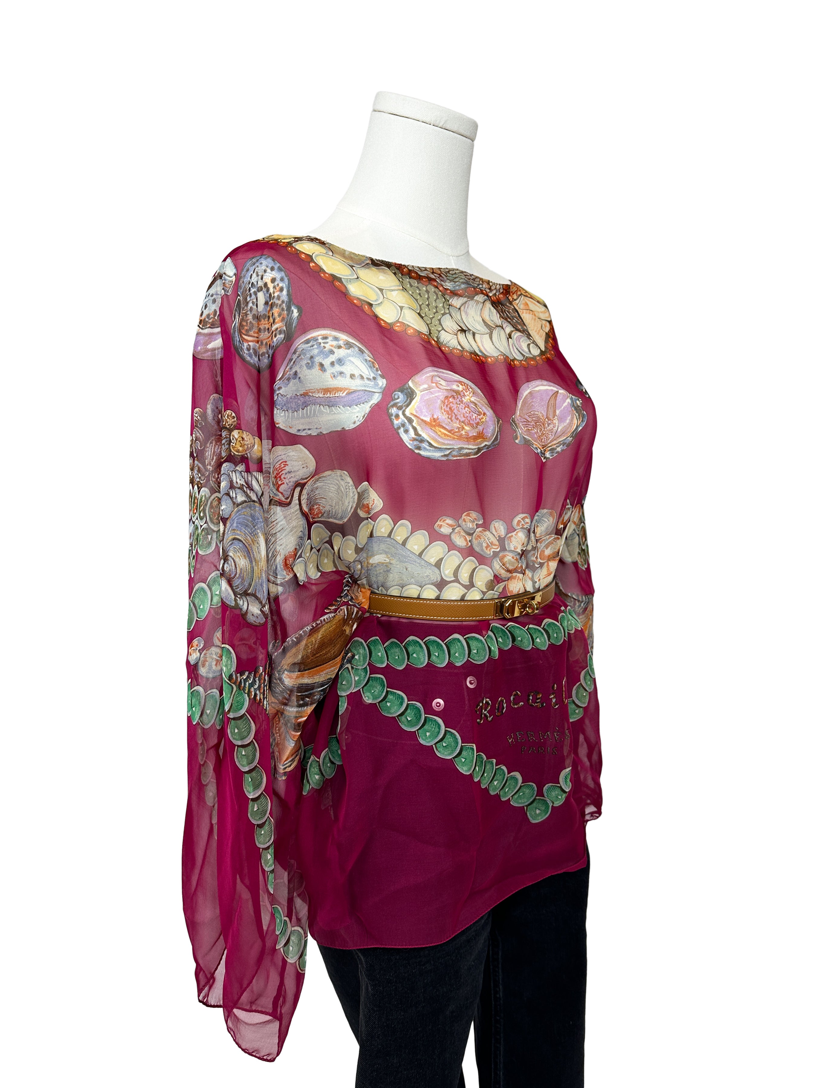 Hermès Rocaille Mousseline Top