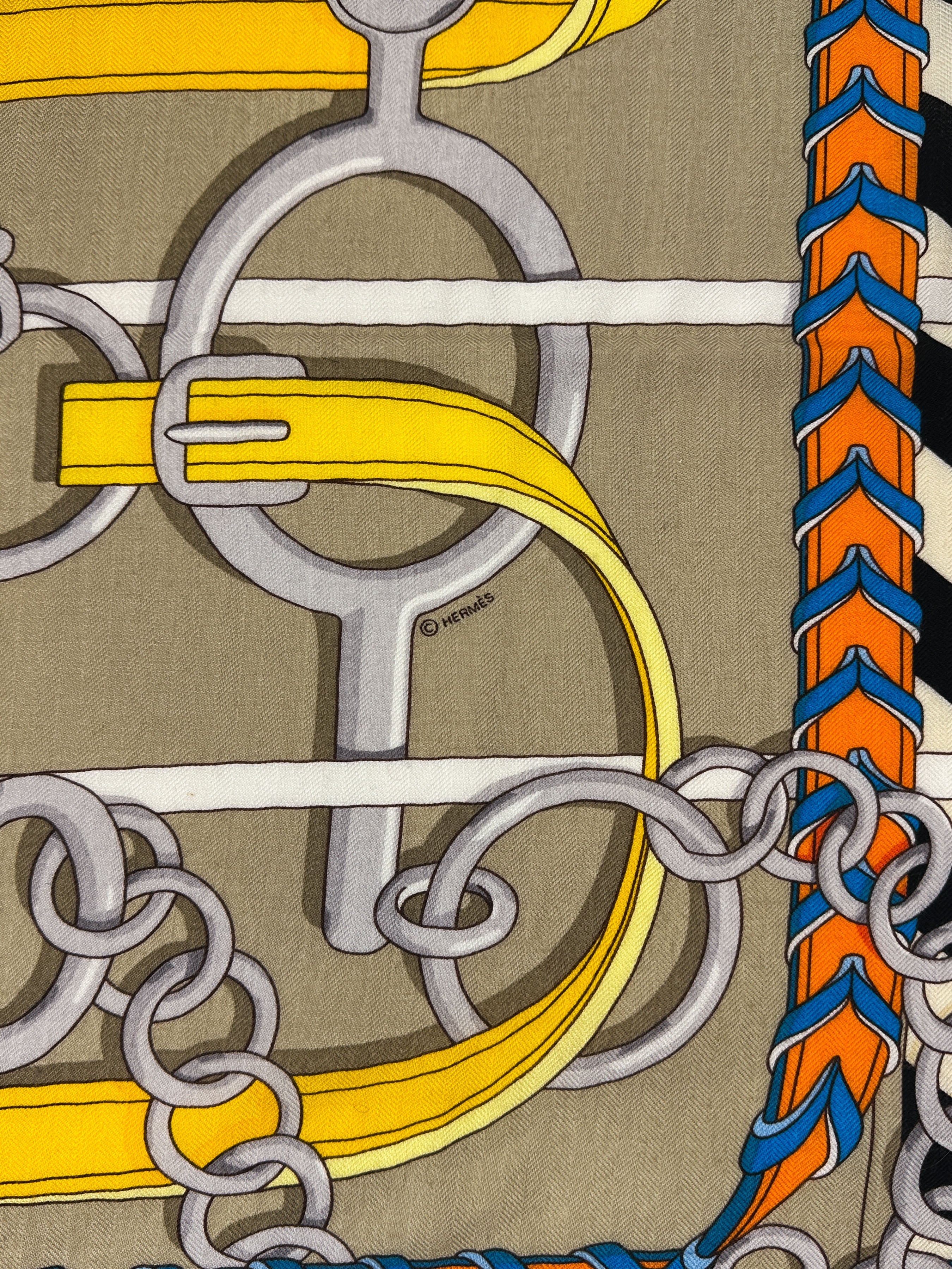 Hermès Panoplie Equestre Cashmere Silk 140