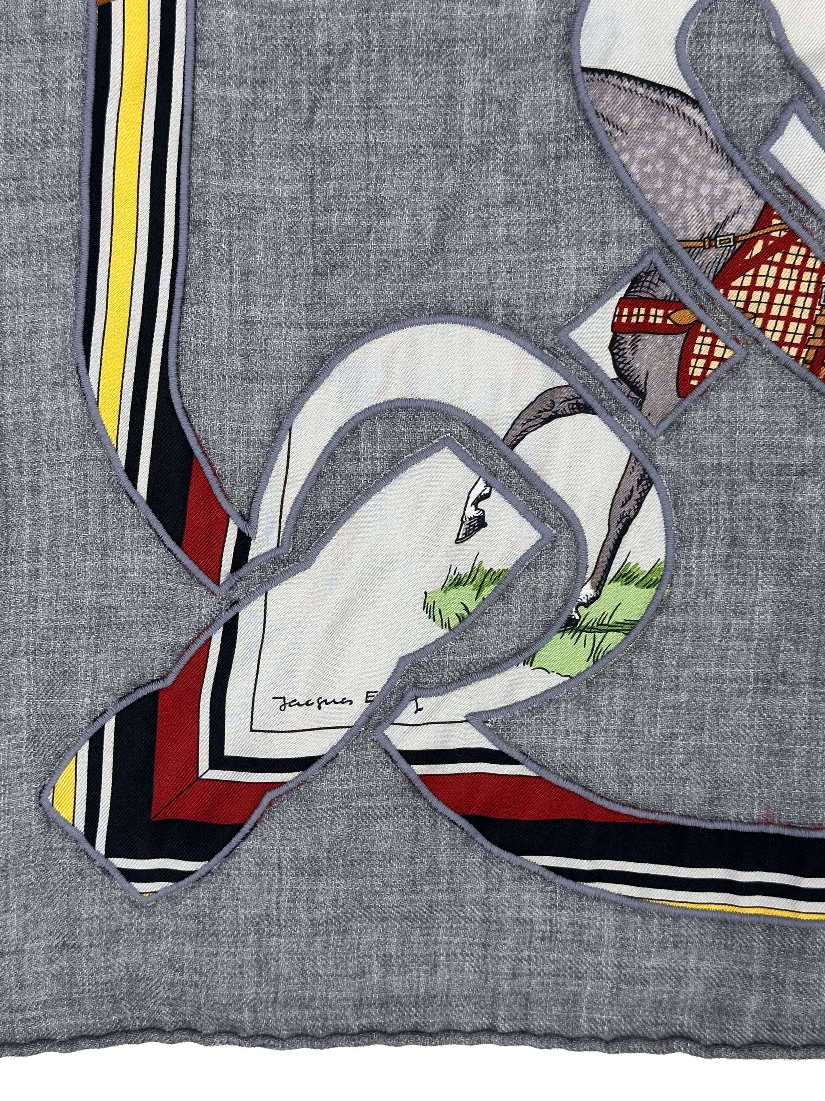 Hermès Eperons d'Or et Couvertures et Tenues de Jour Applique Cashmere Silk 90
