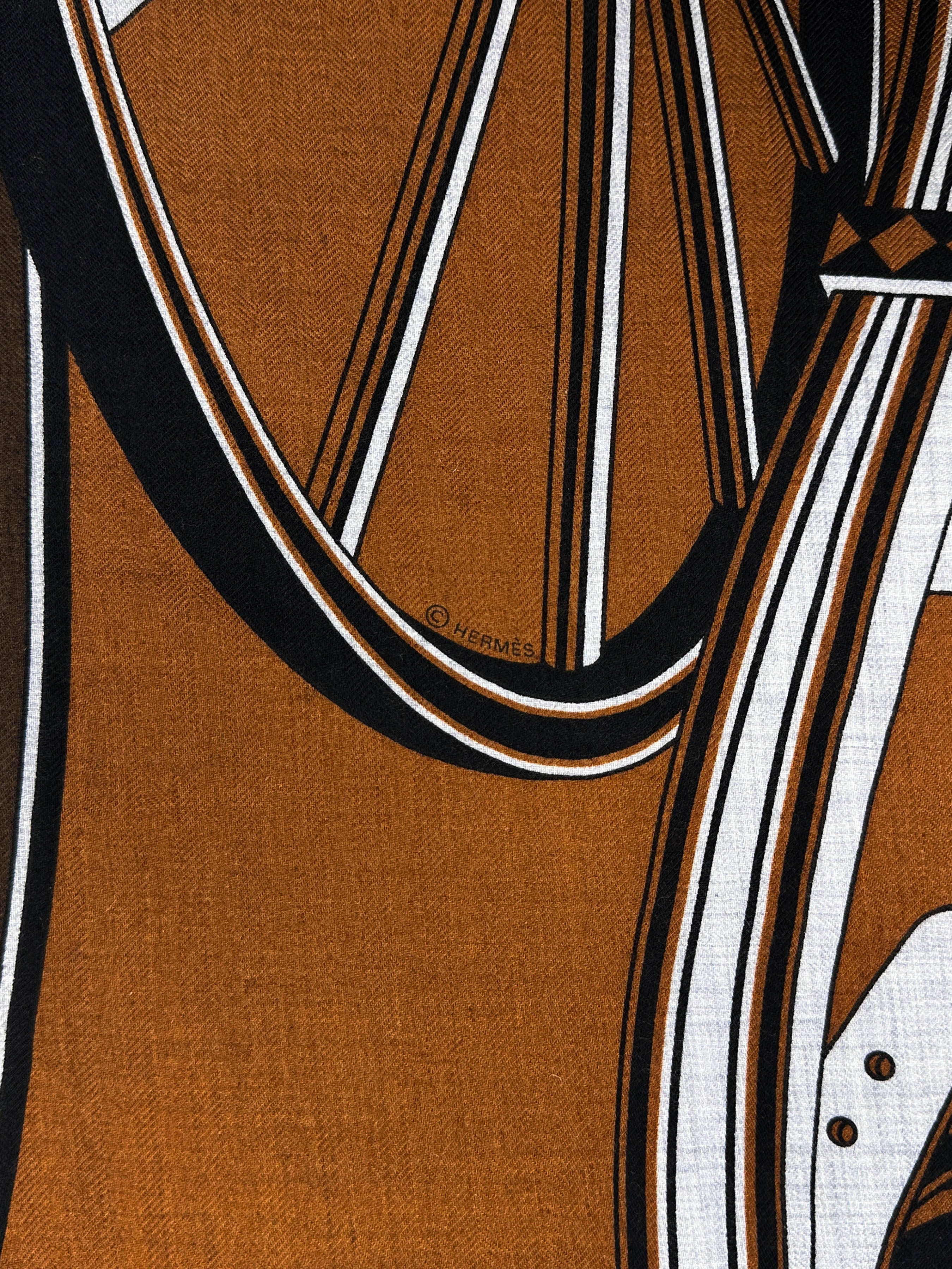 Hermès Les Roues de Phaéton Bandana Cashmere Silk 140