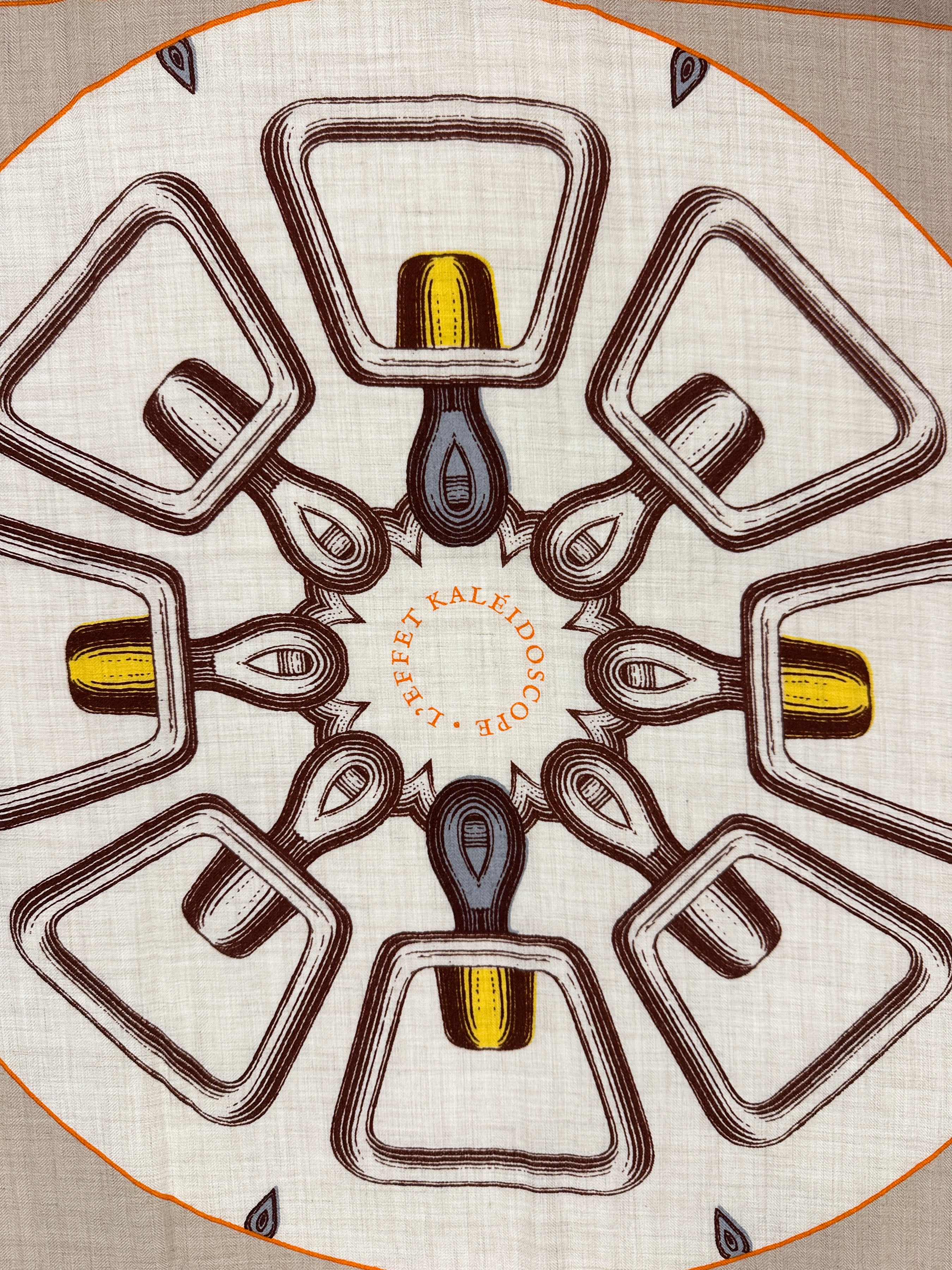 Hermès Effet Kaleidoscope Cashmere Silk 140
