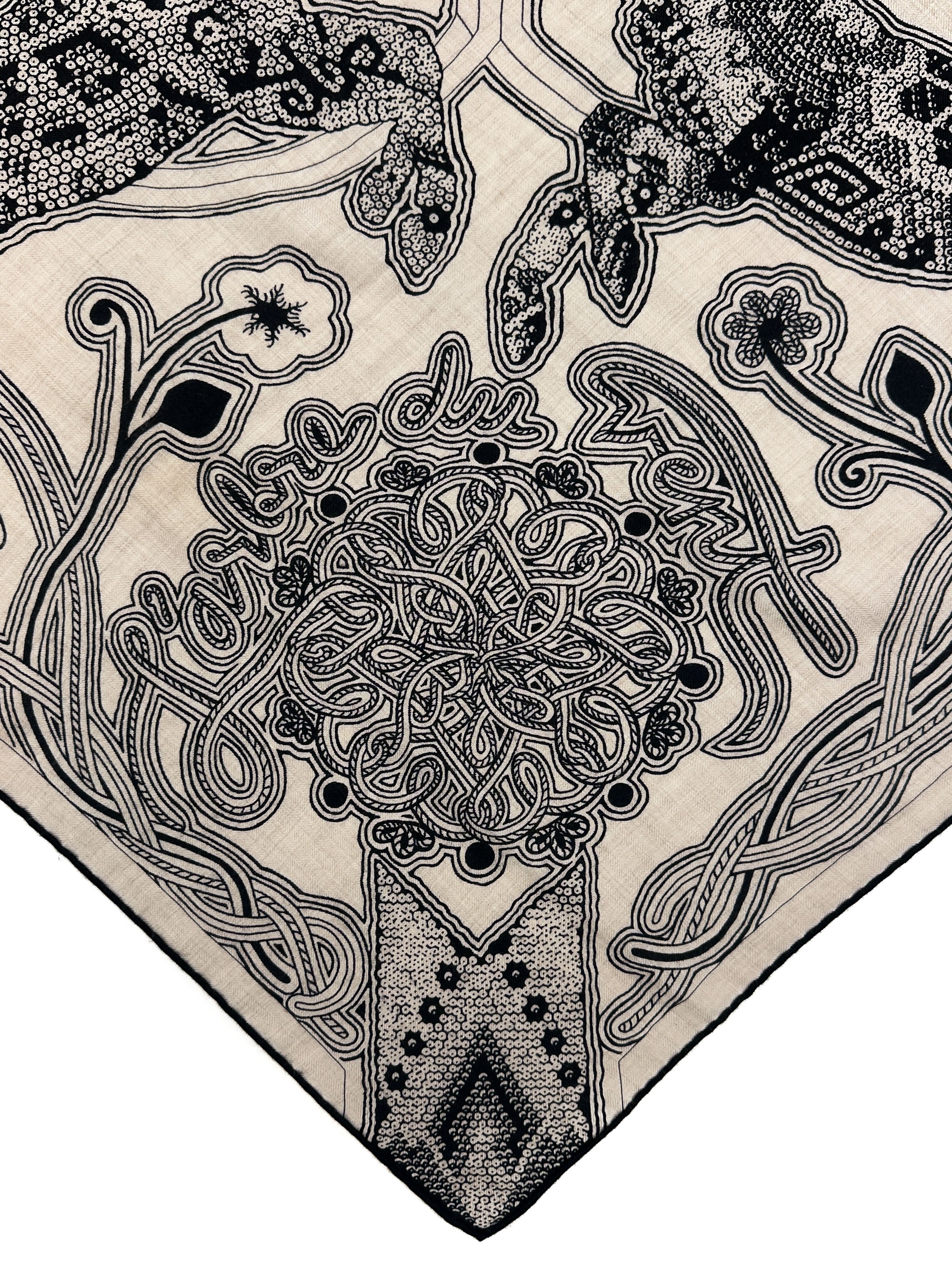 Hermès L'Arbre du Vent Cashmere Silk 140