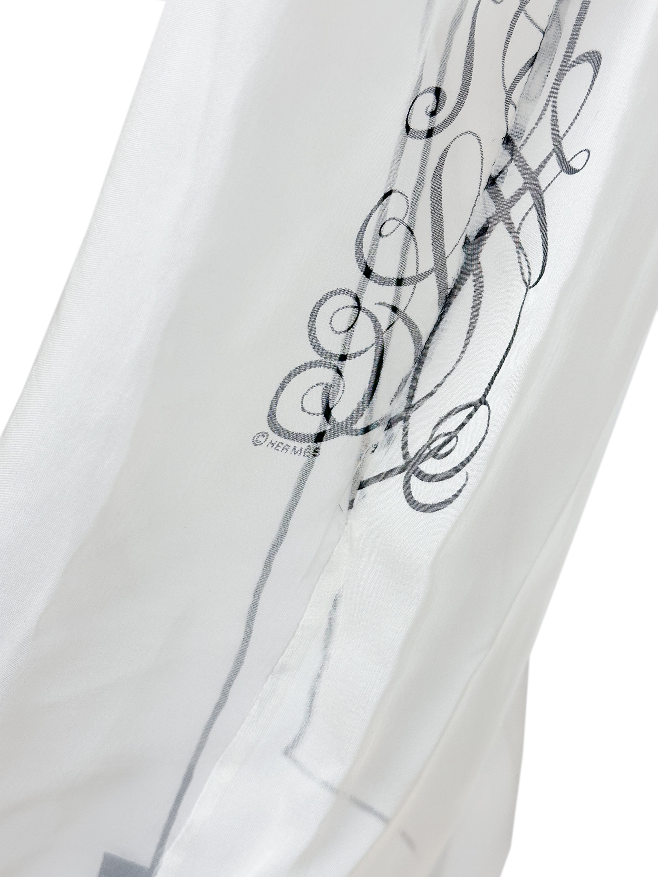 Hermès L'Art d'Ecrire Mousseline Top