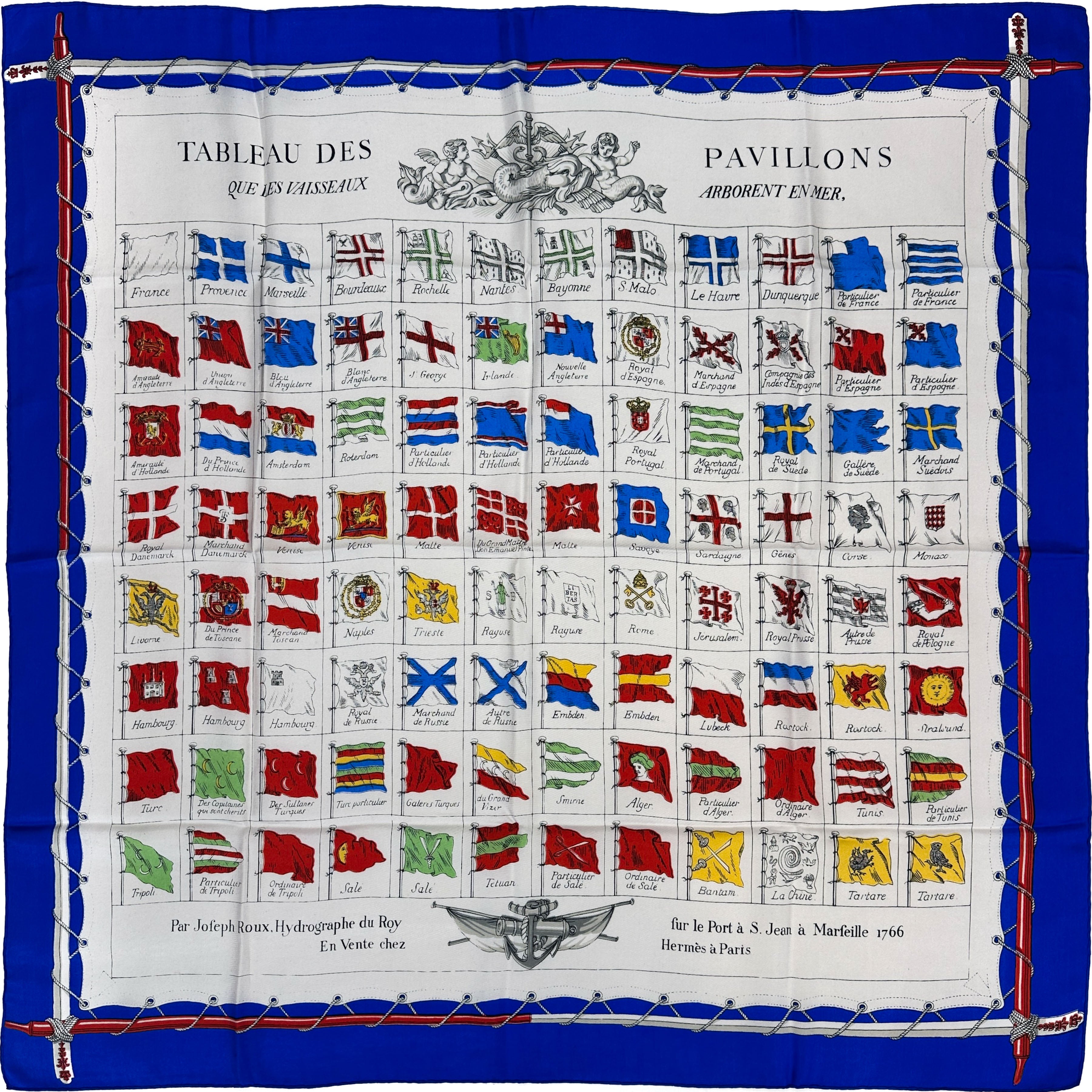 Hermès Tableau des Pavillons que Les Vaisseaux Abordent en Mer 90