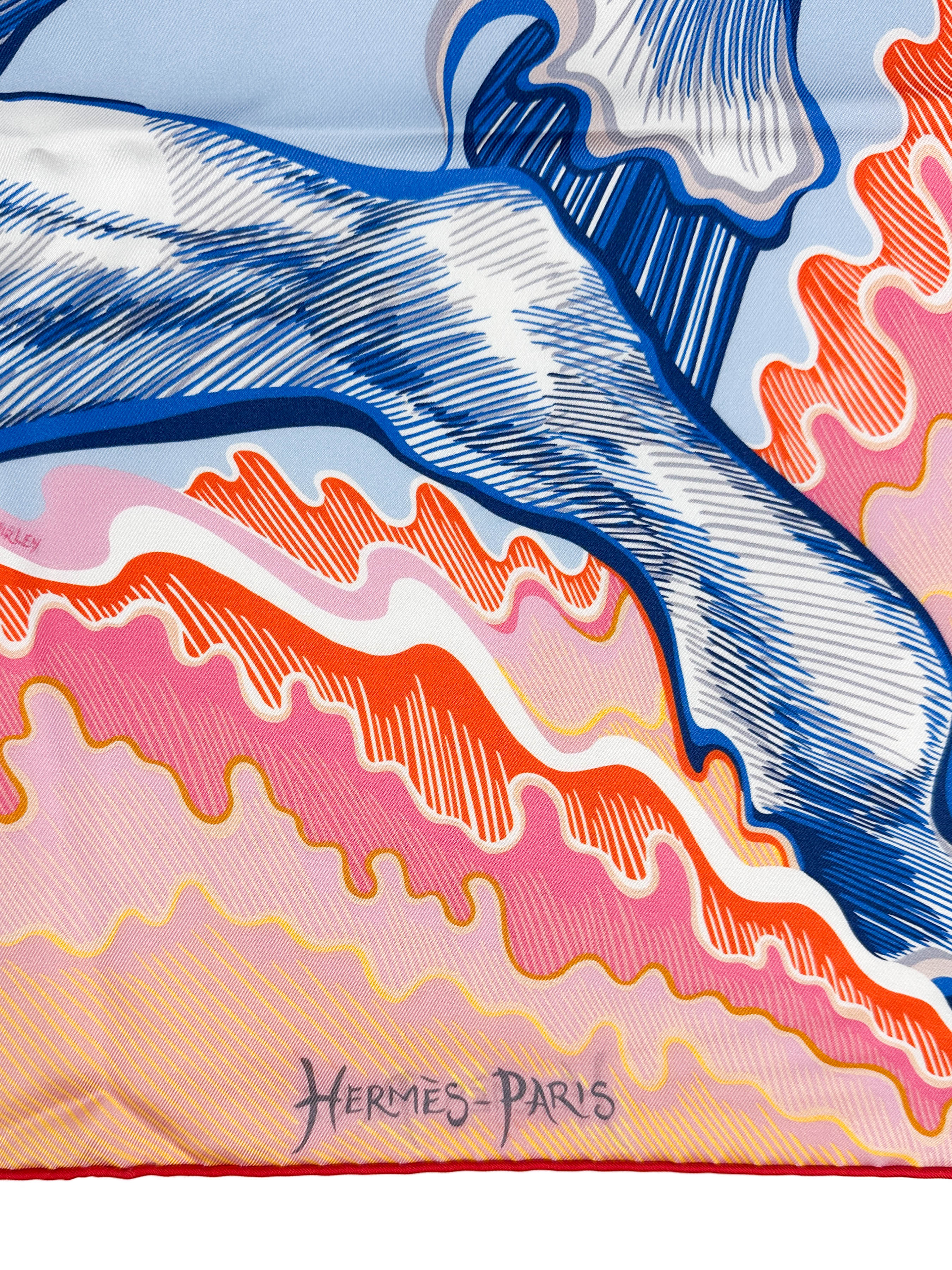 Hermès Cheval Sirene Double Face 90