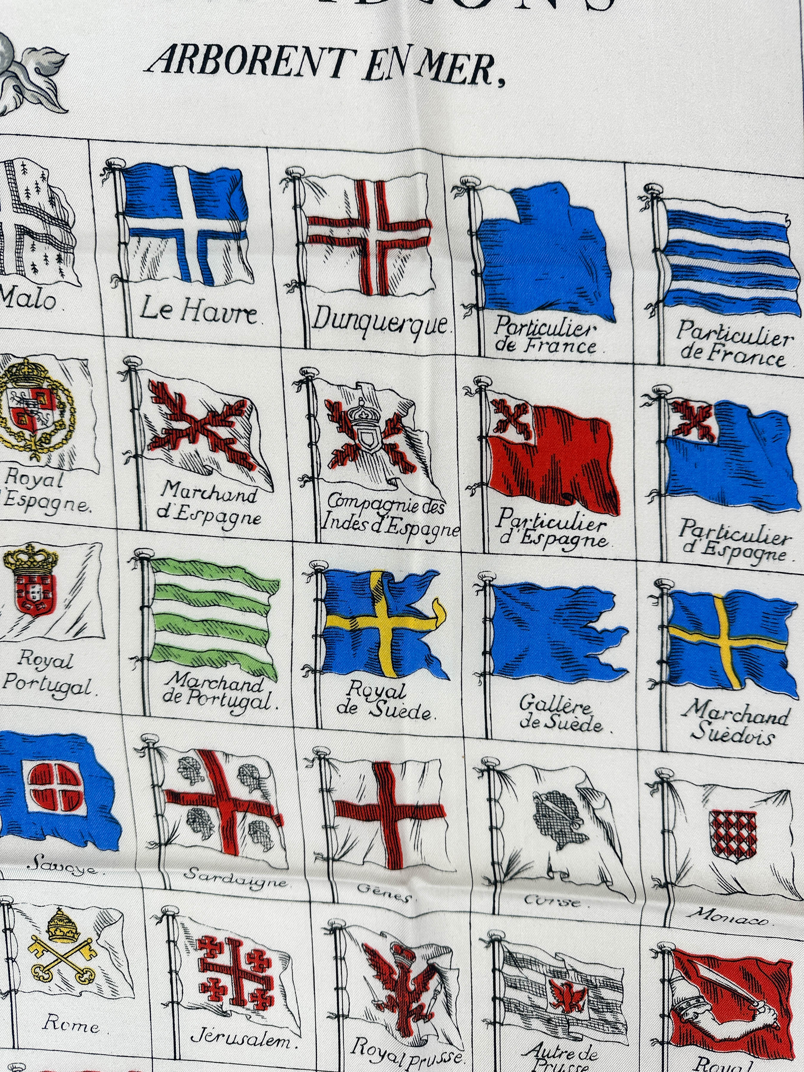 Hermès Tableau des Pavillons que Les Vaisseaux Abordent en Mer 90