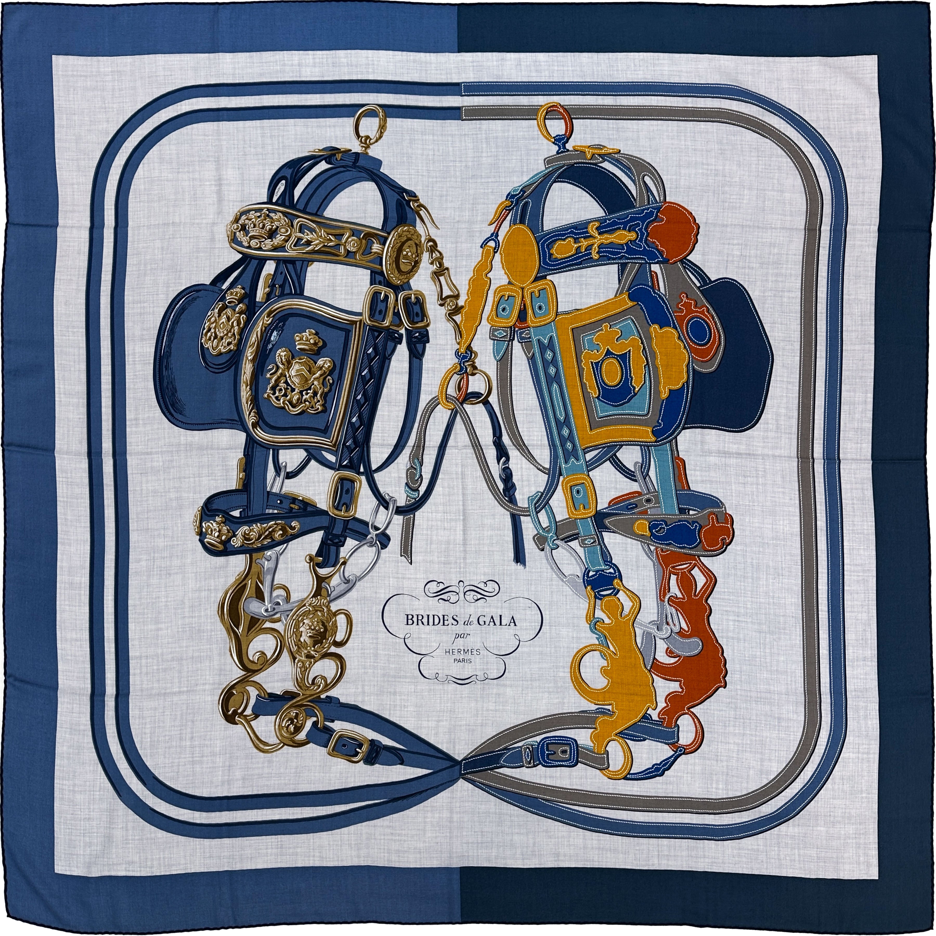 Hermès Brides de Gala Applique Cashmere Silk 140