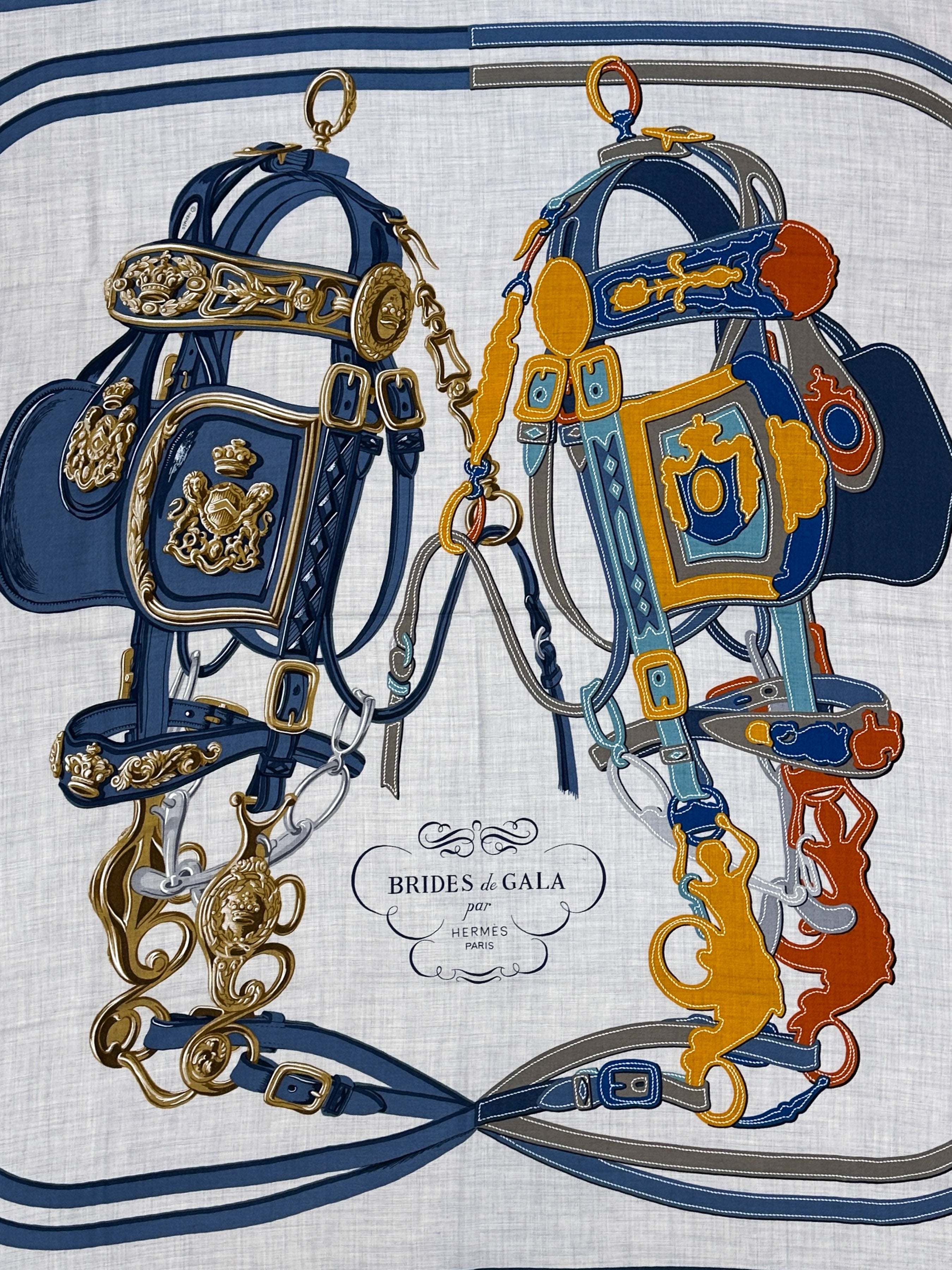 Hermès Brides de Gala Applique Cashmere Silk 140