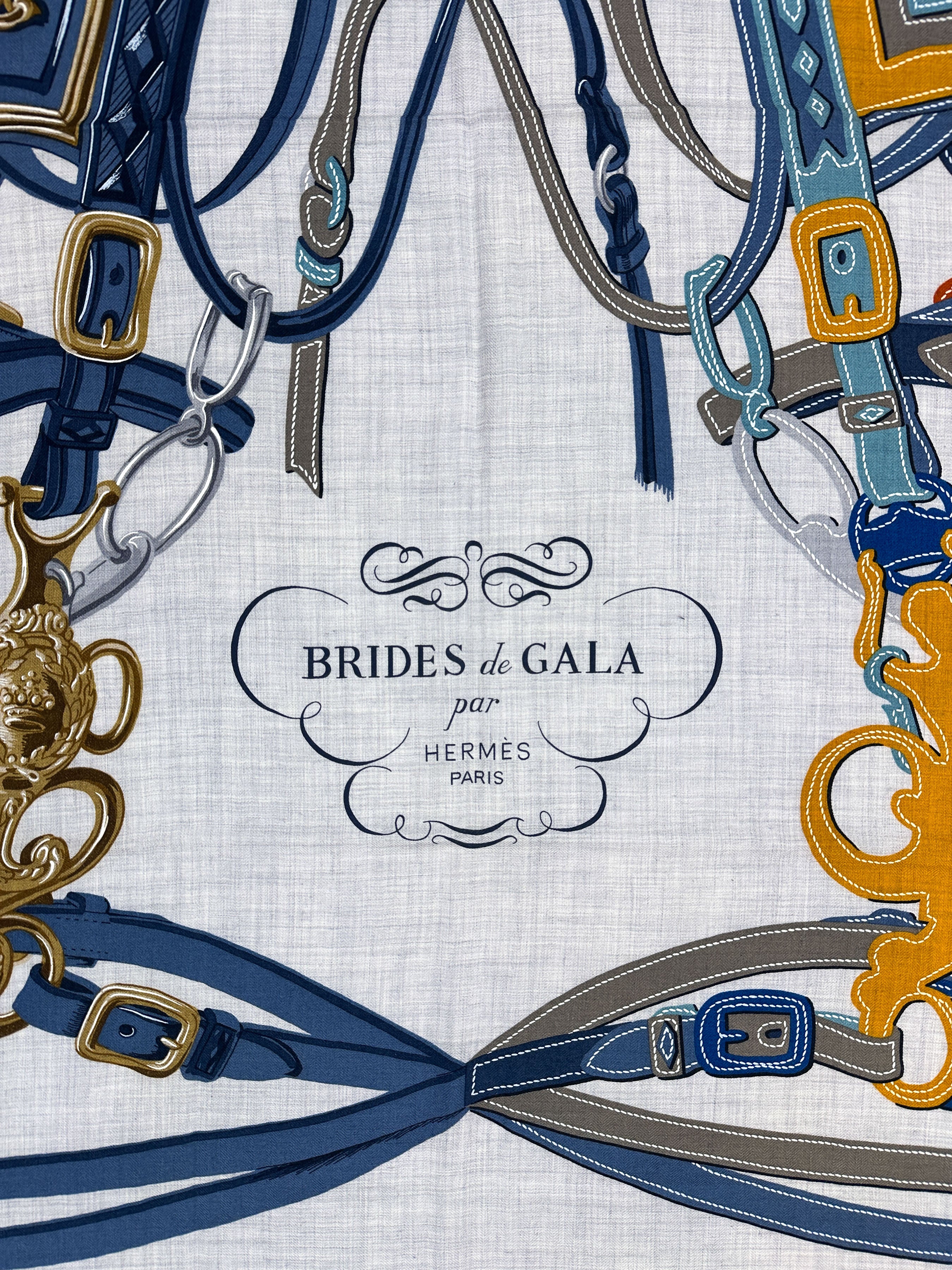 Hermès Brides de Gala Applique Cashmere Silk 140
