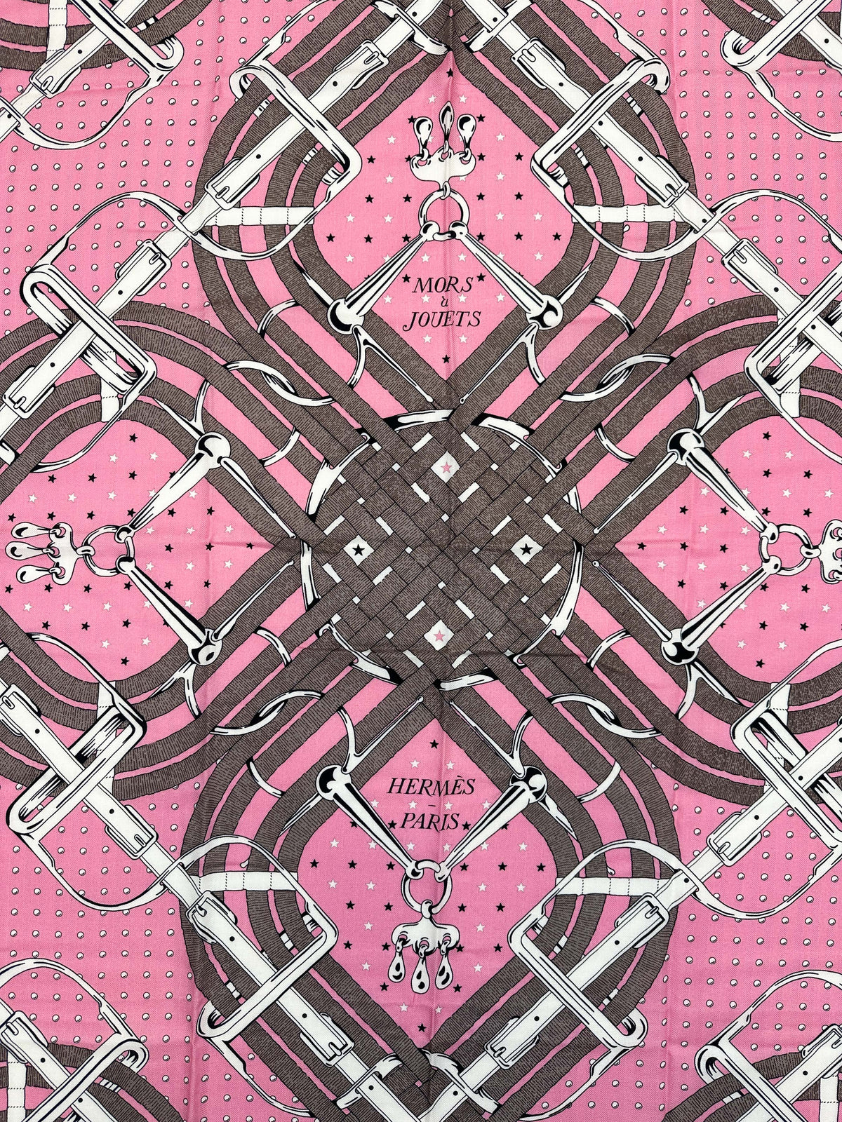 Hermès Mors à Jouets Bandana Cashmere Silk 140