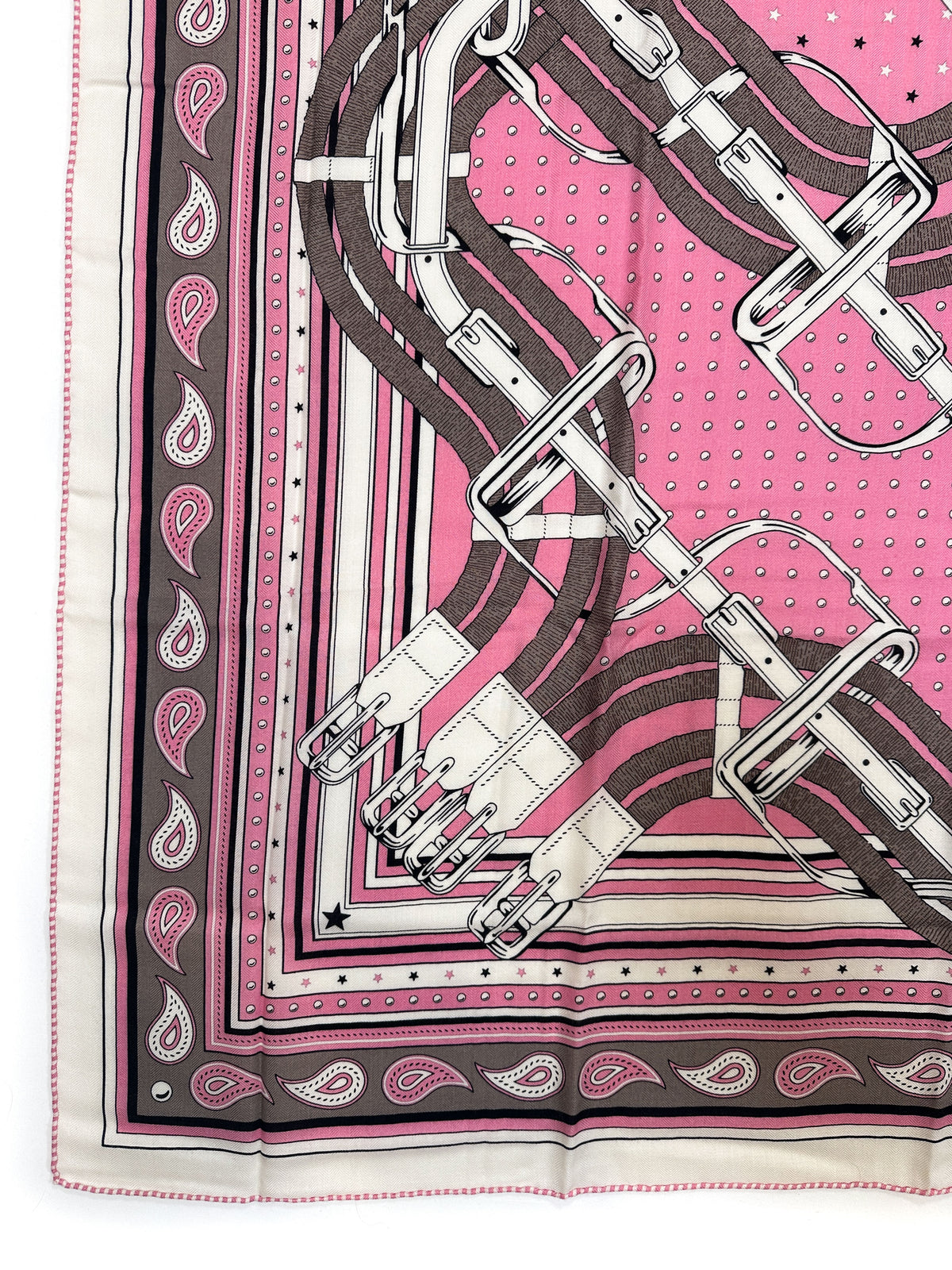Hermès Mors à Jouets Bandana Cashmere Silk 140
