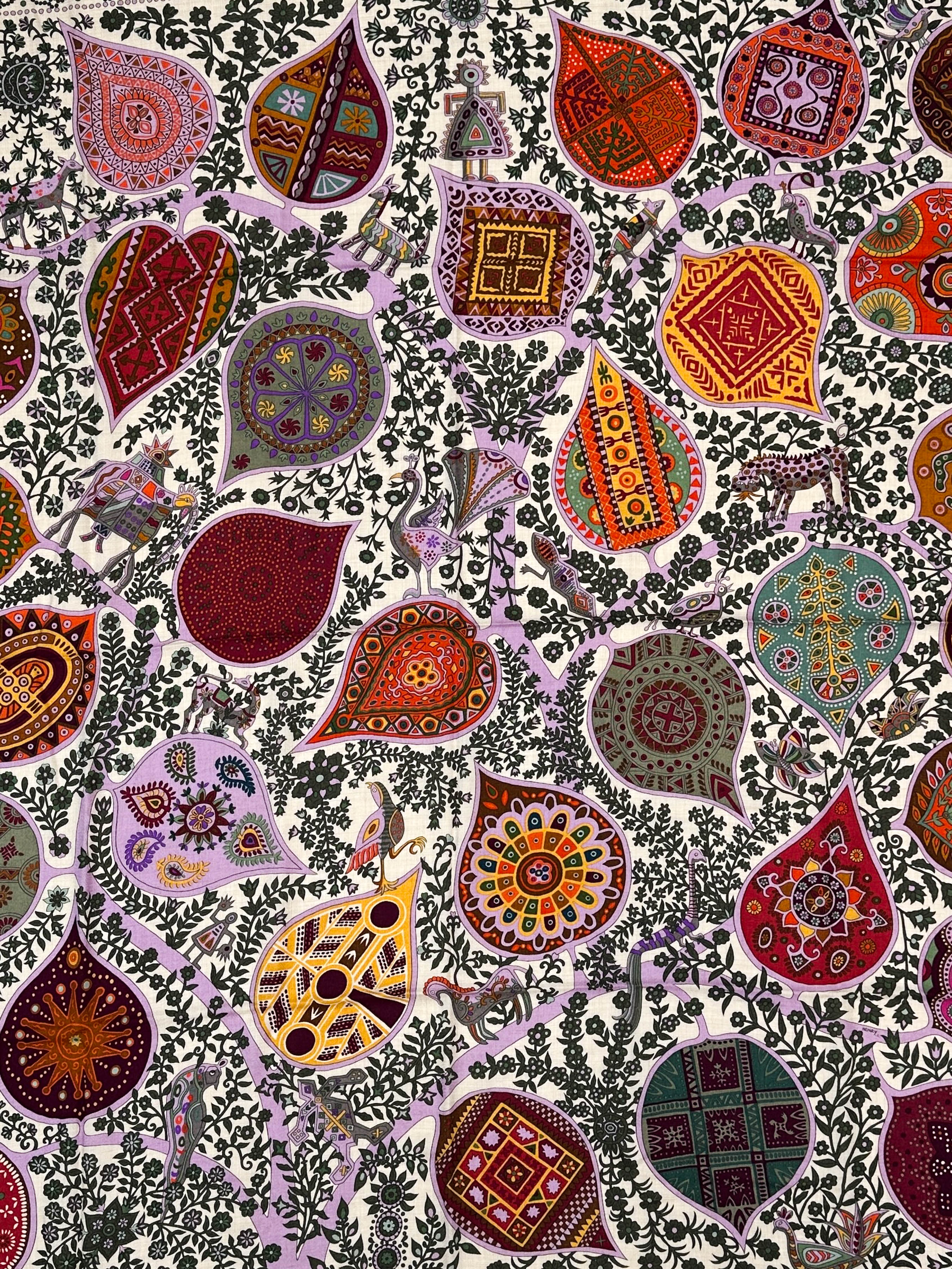 Hermès L'Arbre de Vie Cashmere Silk 140