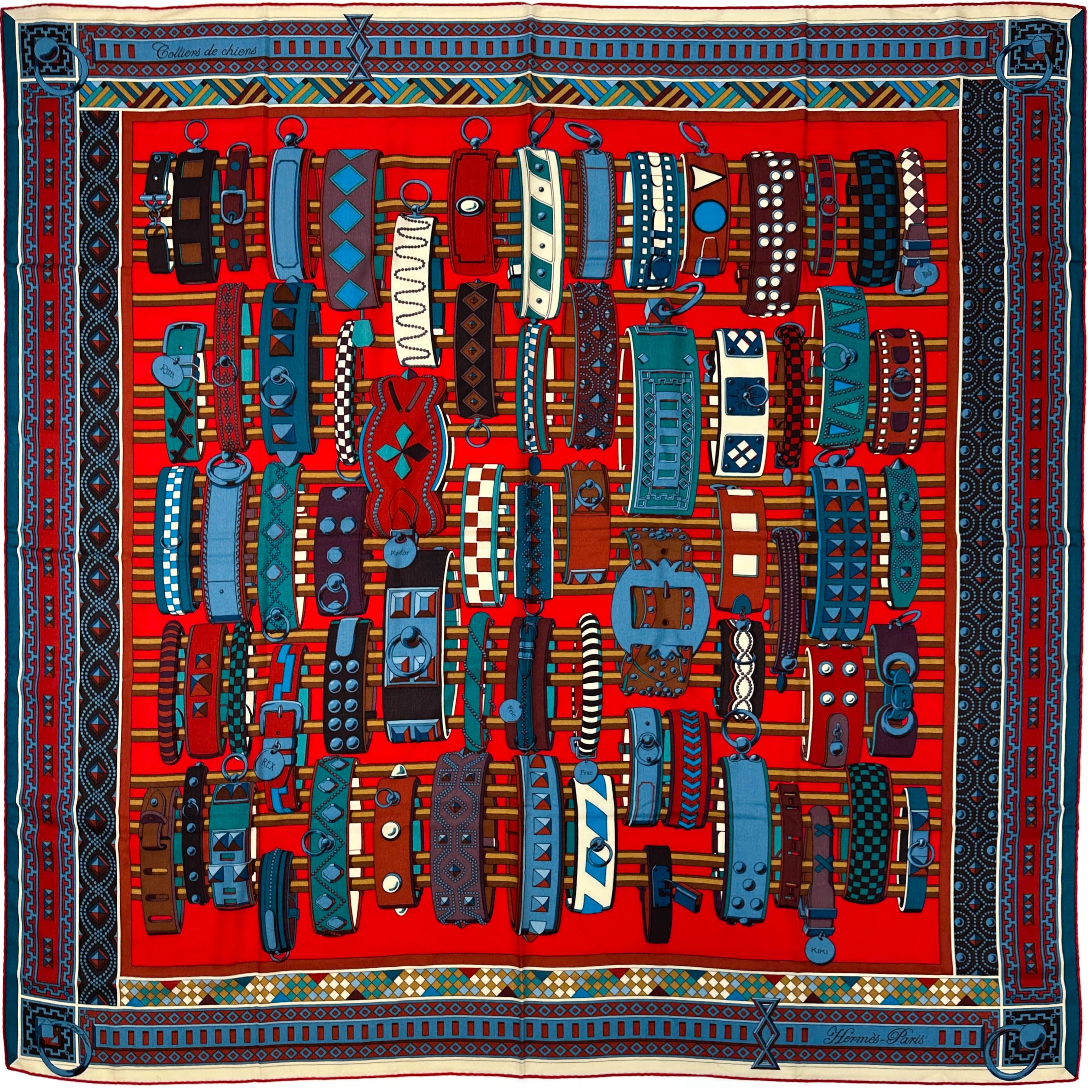 Hermès Colliers de Chiens Cashmere Silk 140