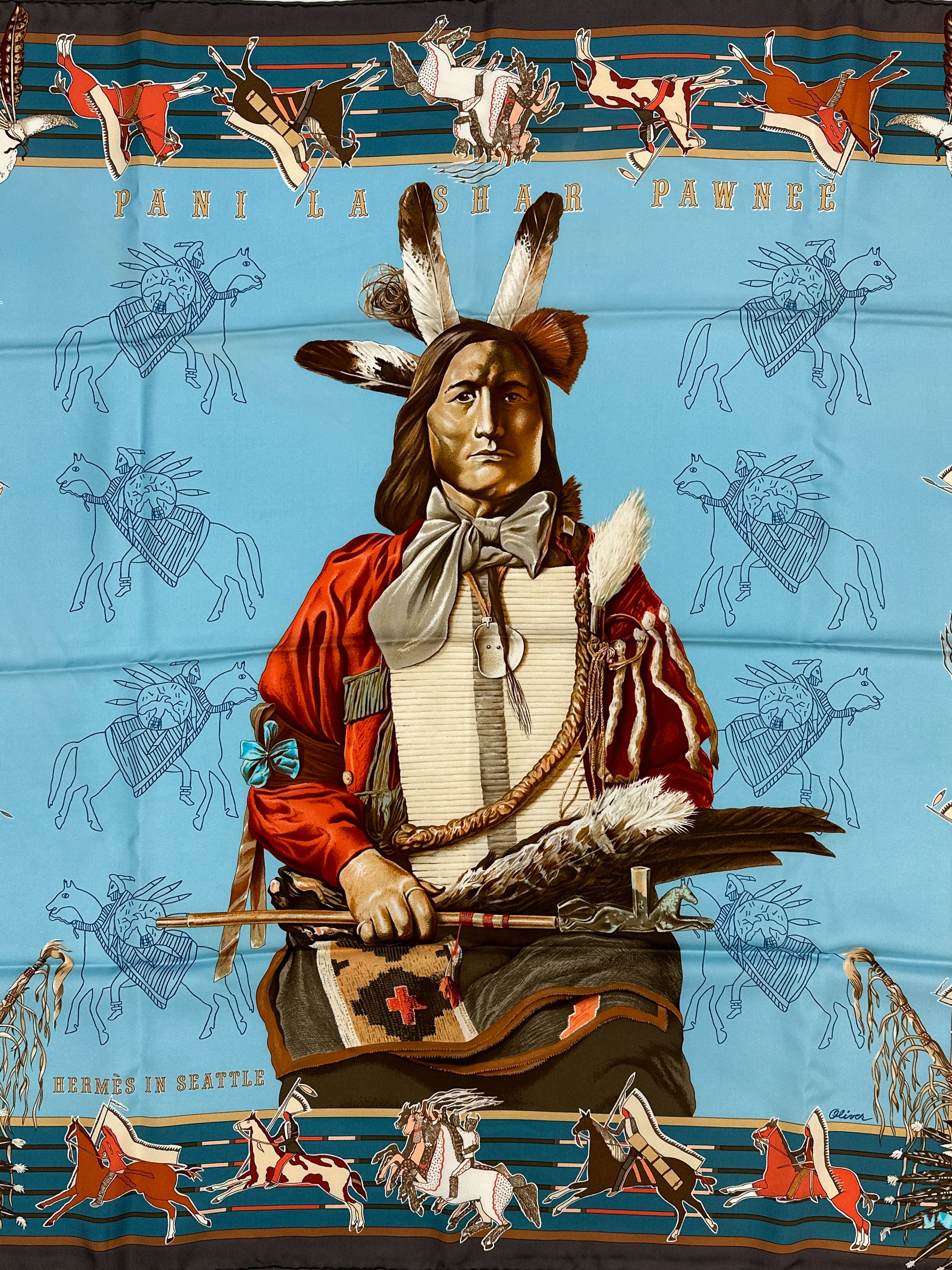 Hermès *Limited Edition Hermès In Seattle 2009* Pani La Shar Pawnee 90