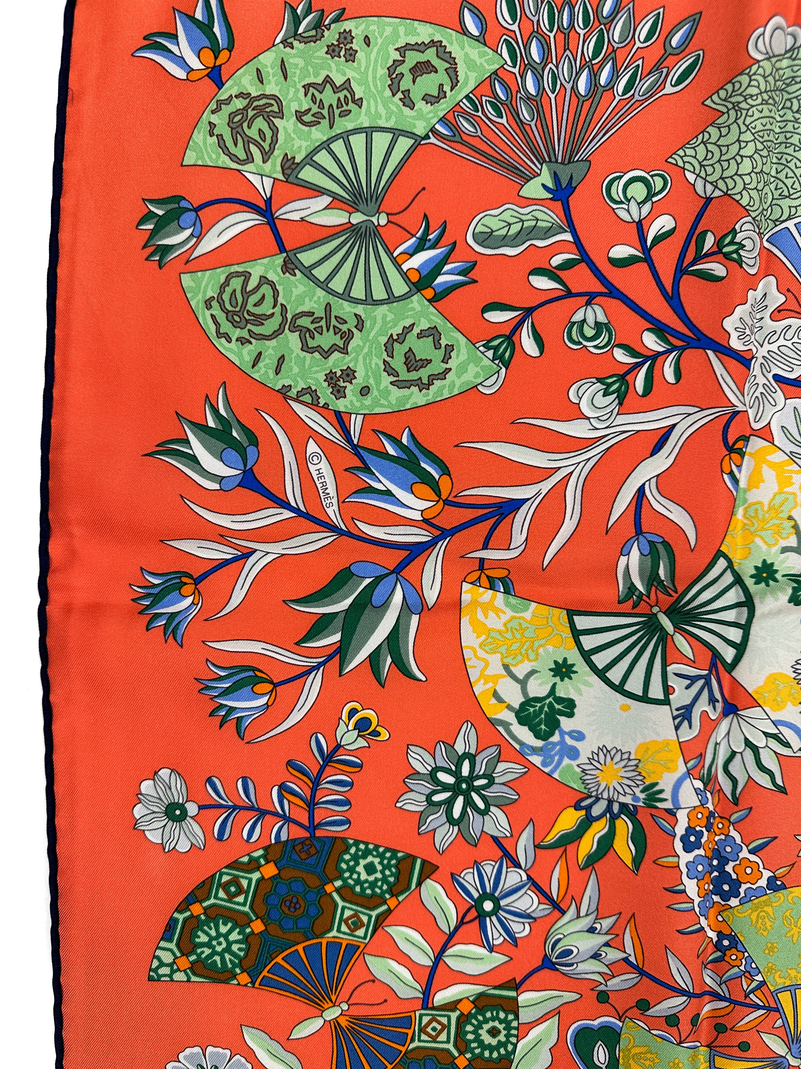 Hermès Fleurs et Papillons de Tissus 90