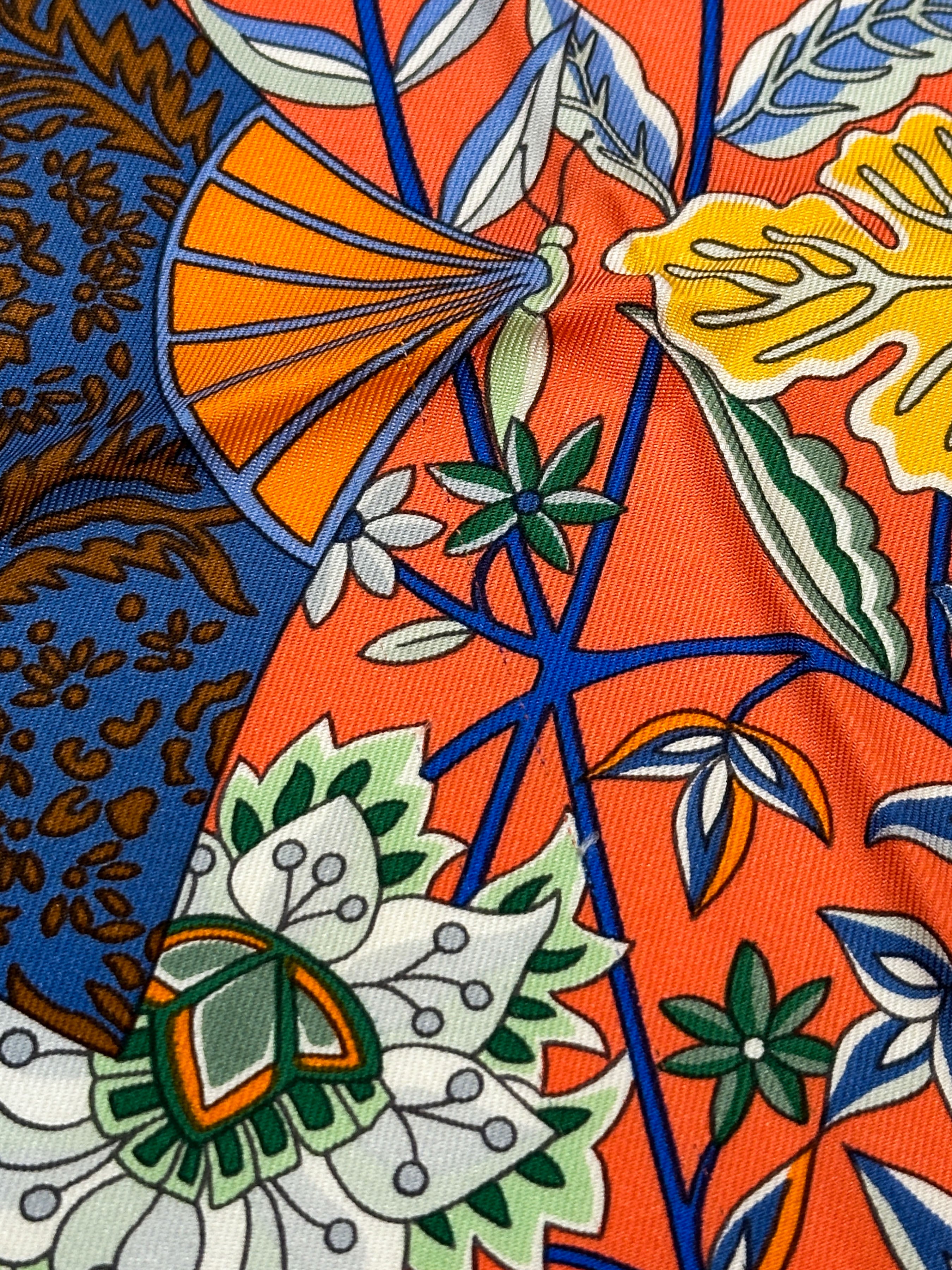 Hermès Fleurs et Papillons de Tissus 90