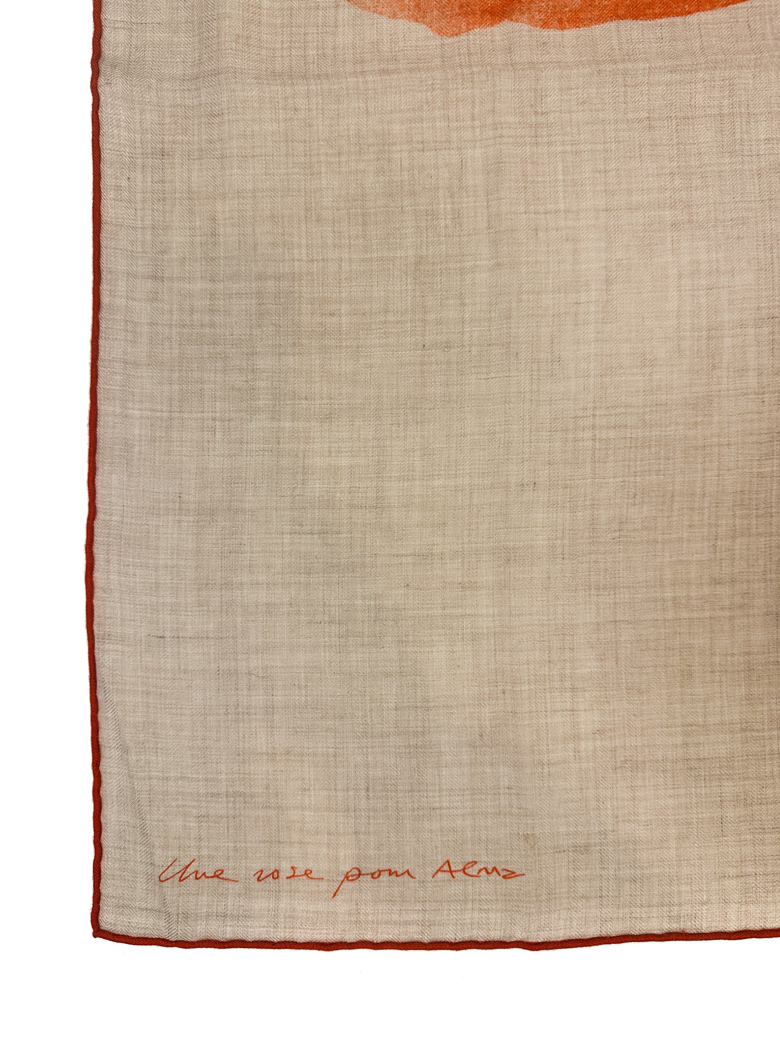 Hermès Une Rose Pour Alma Cashmere Silk 140